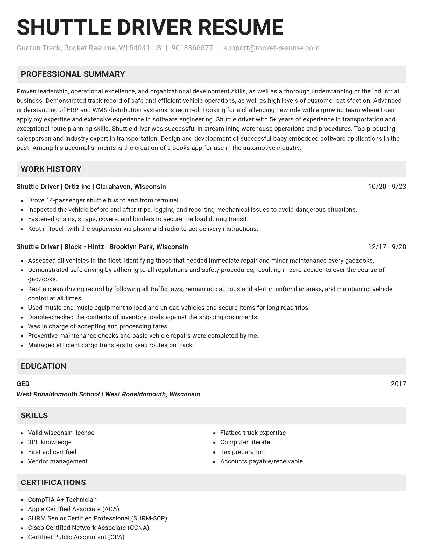 Genius resume template