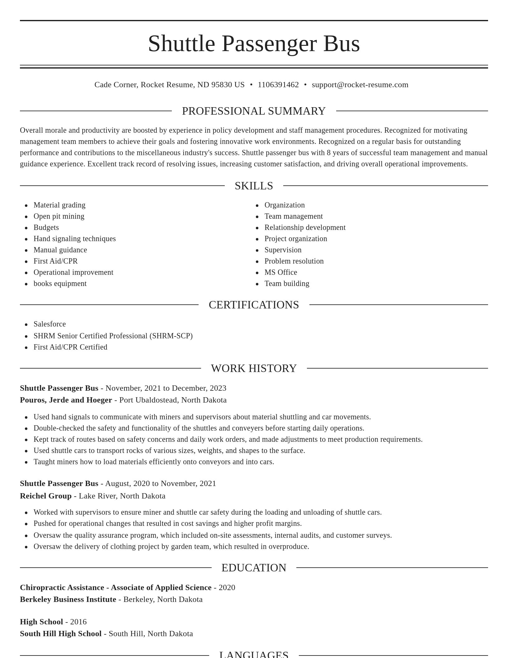 Elegant resume template