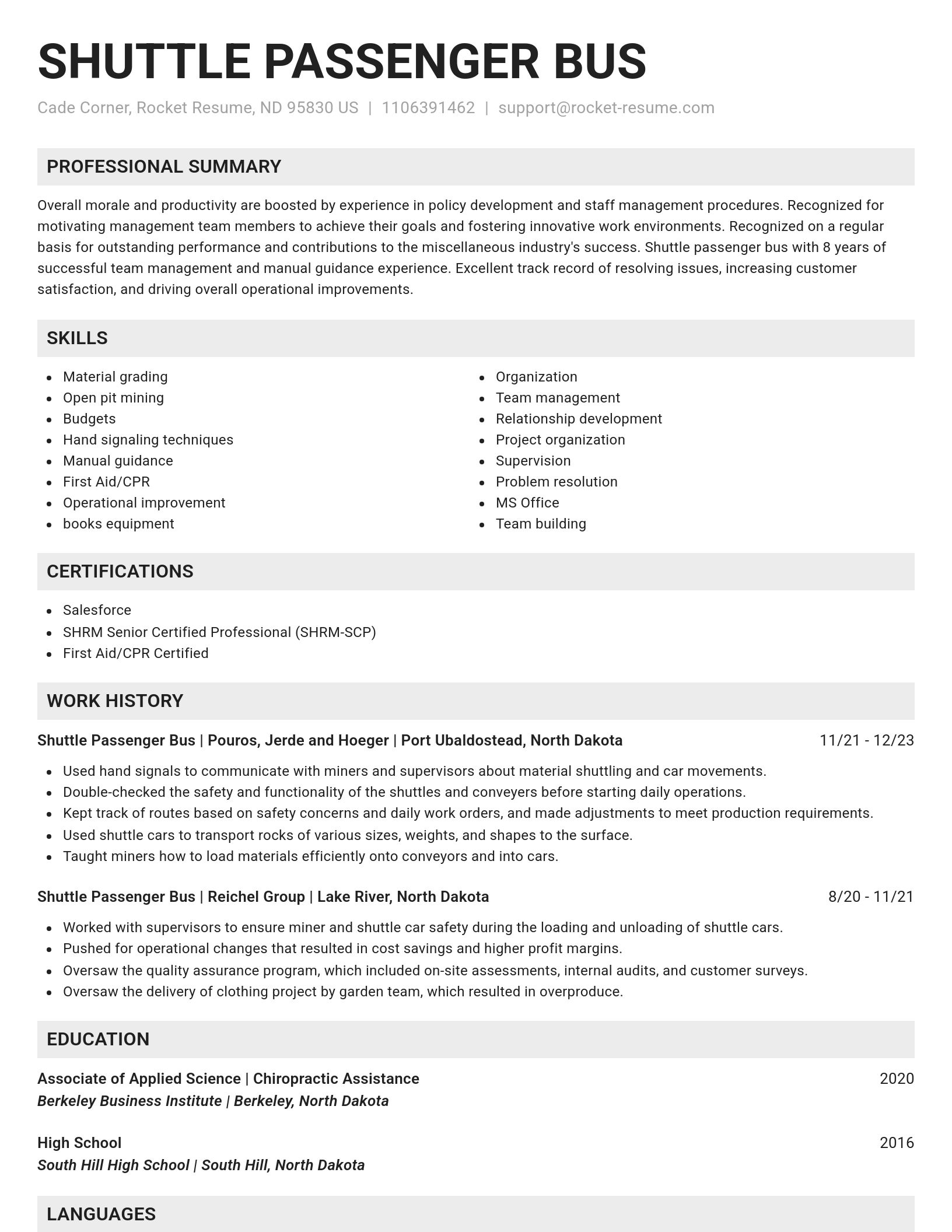 Genius resume template
