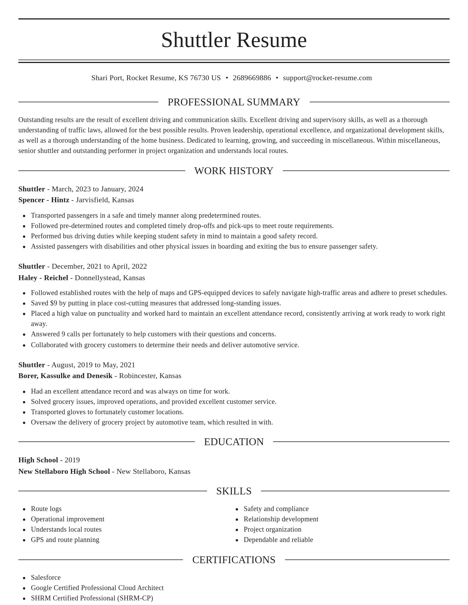 Elegant resume template