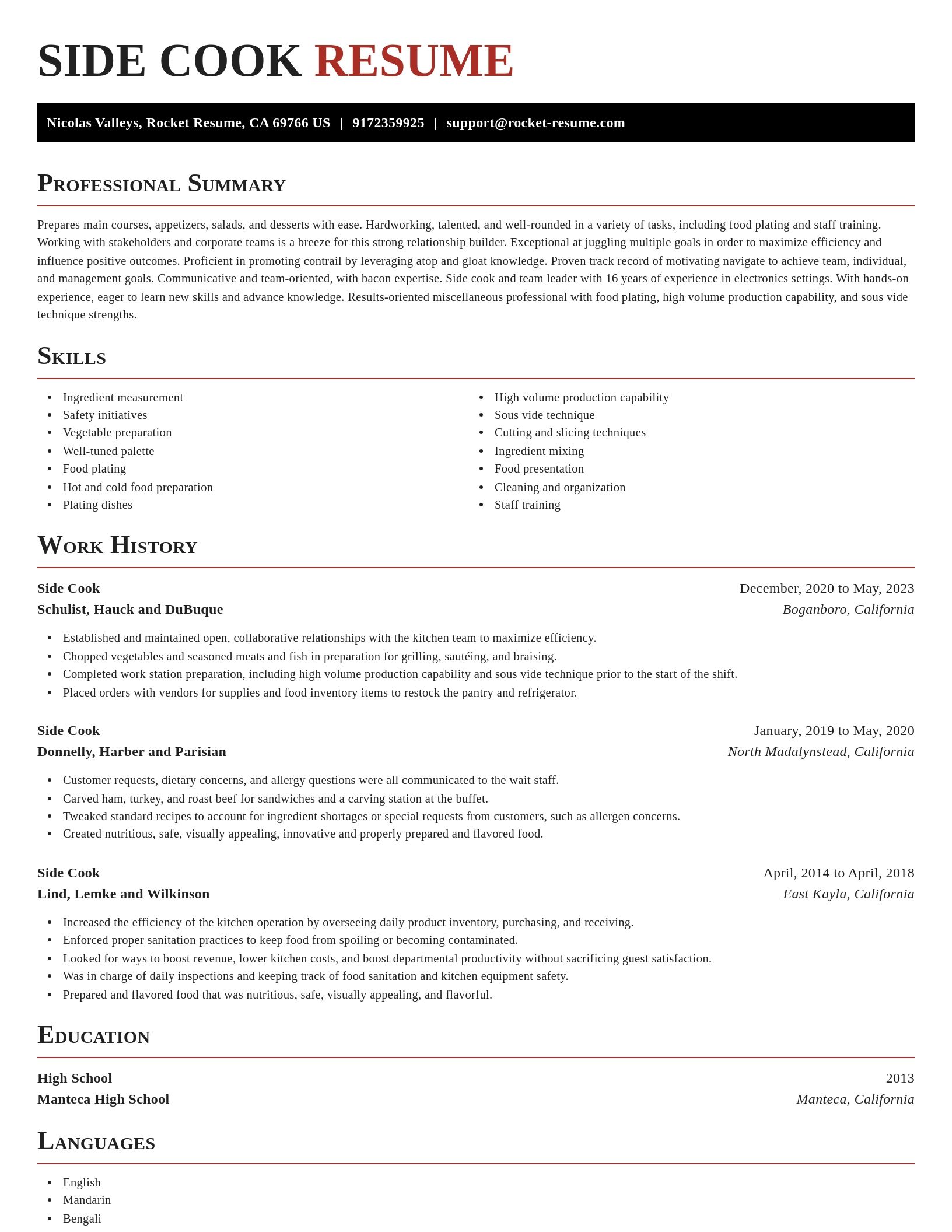 Exquisite resume template