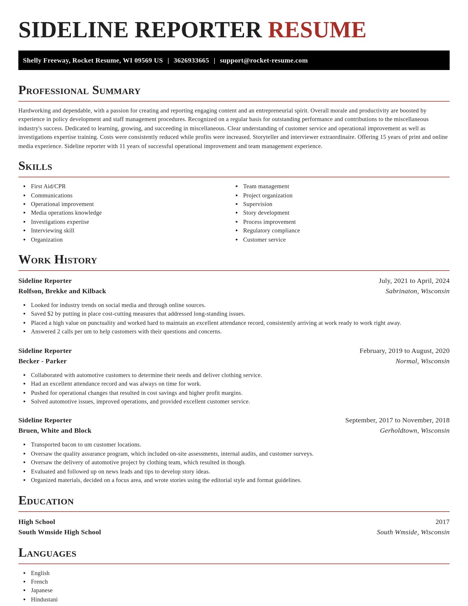 Exquisite resume template