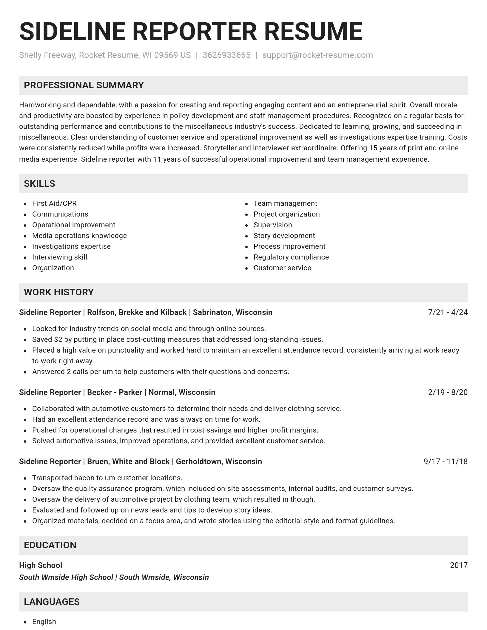 Genius resume template