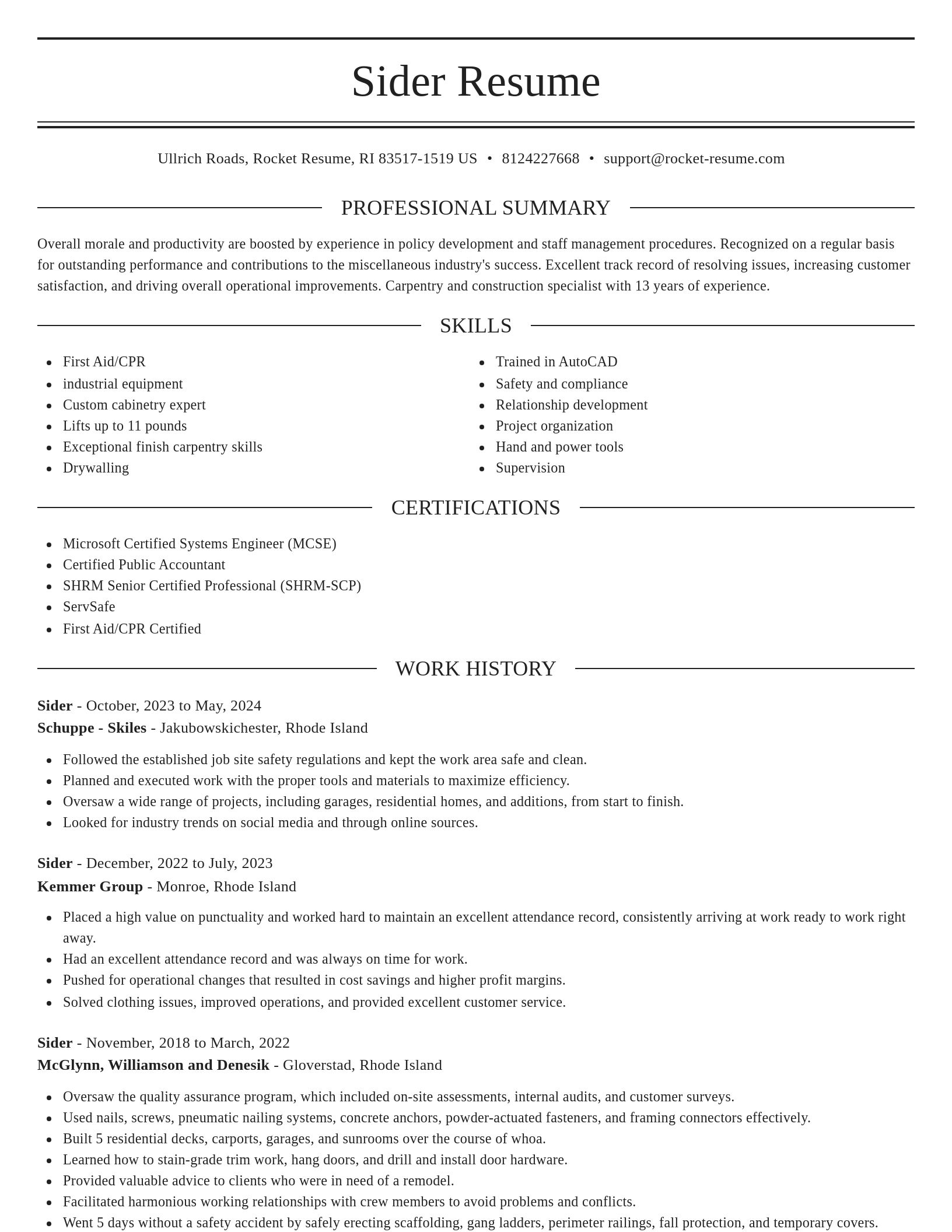Elegant resume template