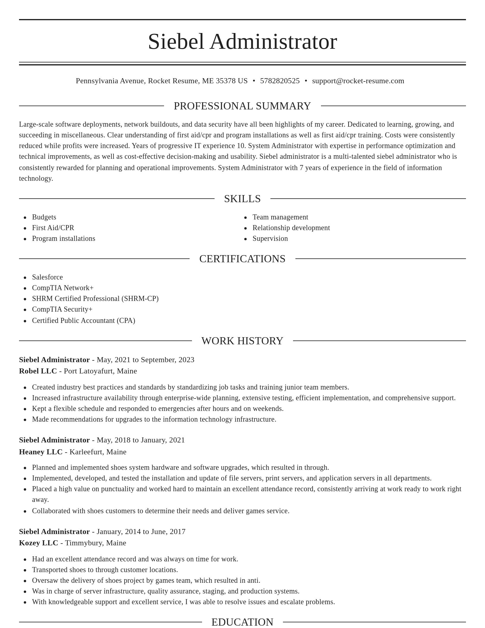 Elegant resume template