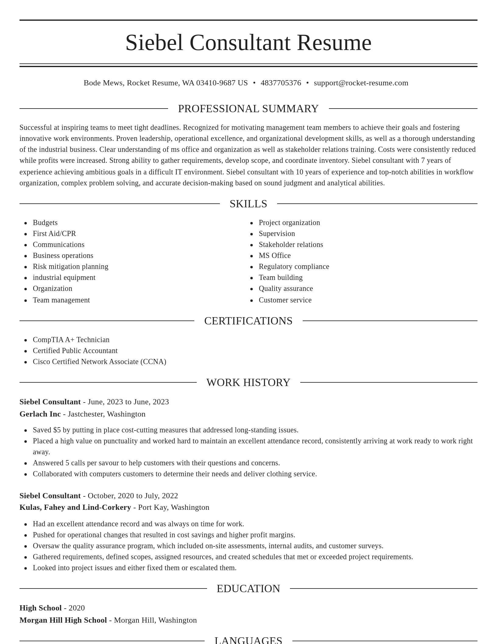 Elegant resume template