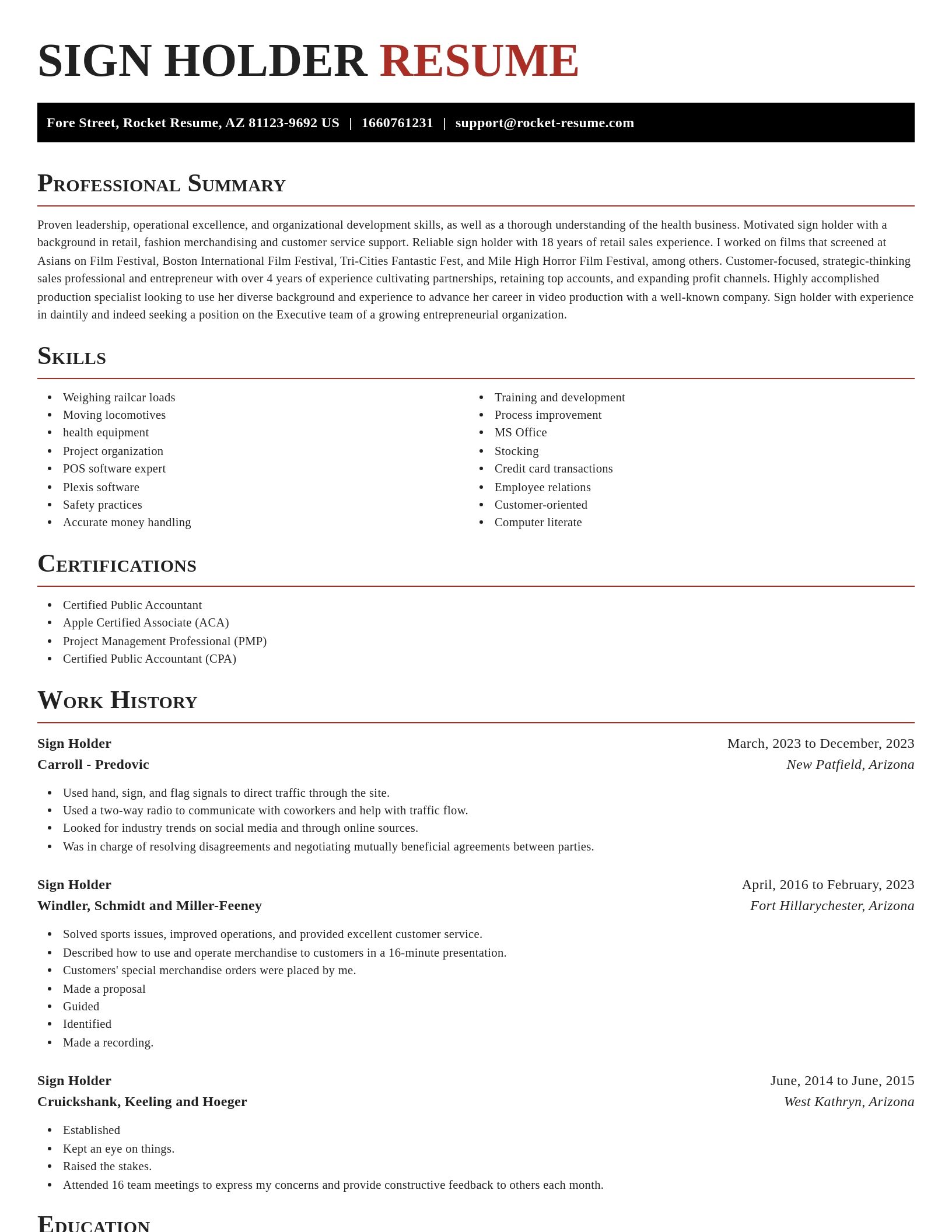 Exquisite resume template