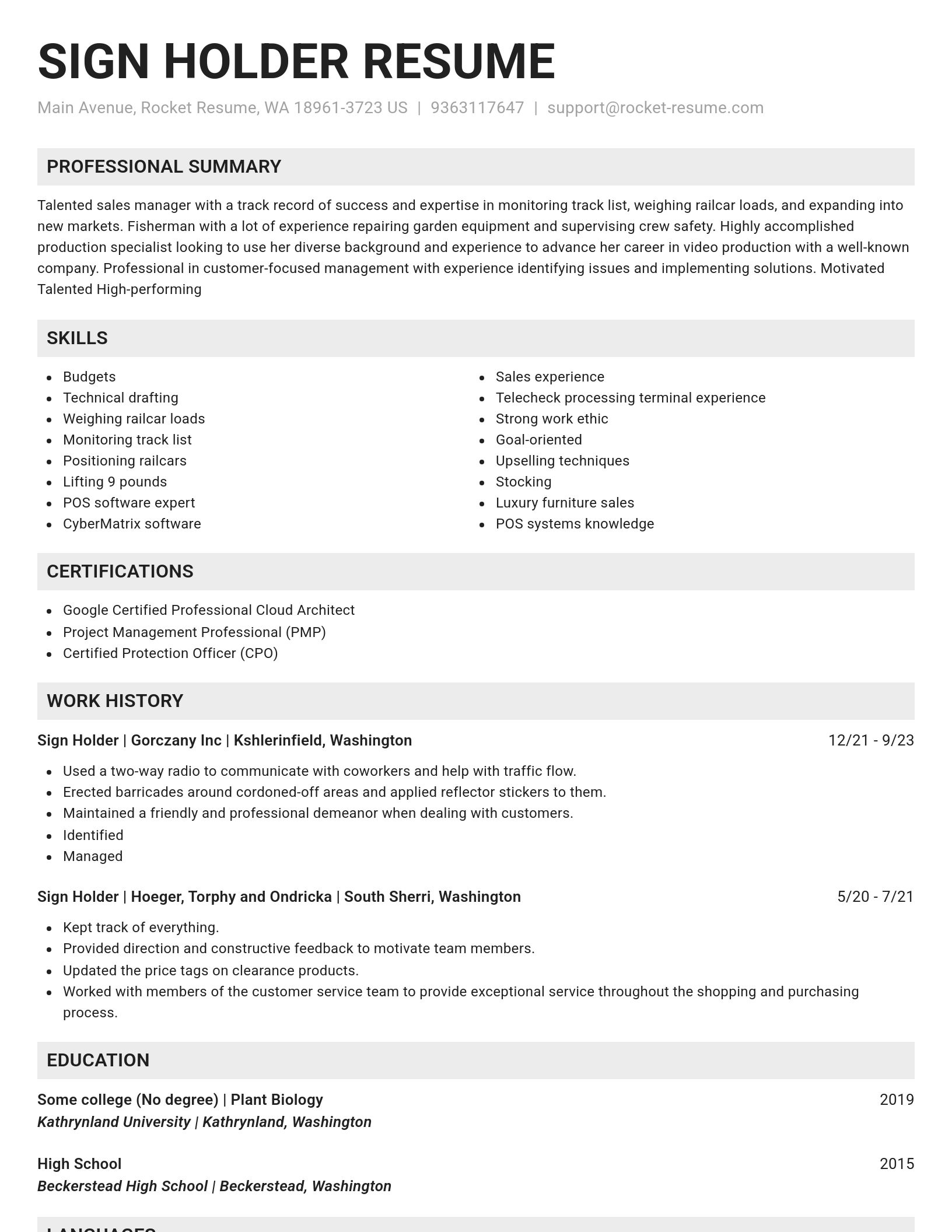 Genius resume template