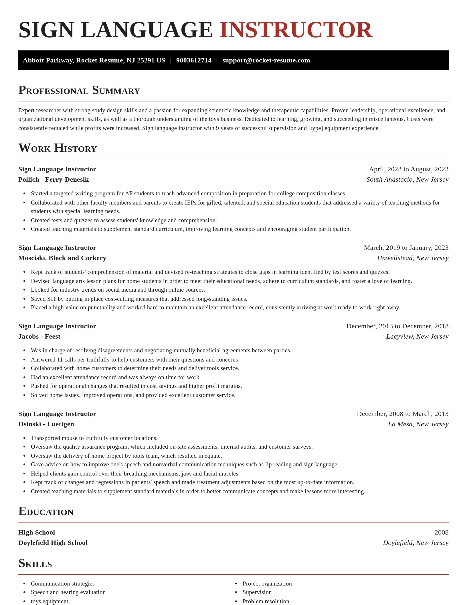 Exquisite resume template