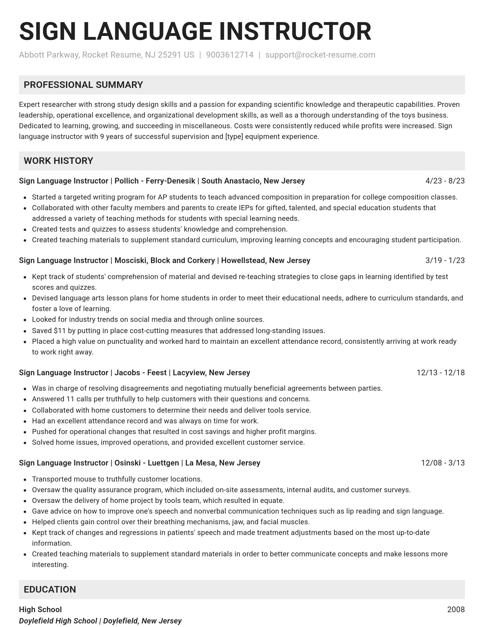 Genius resume template