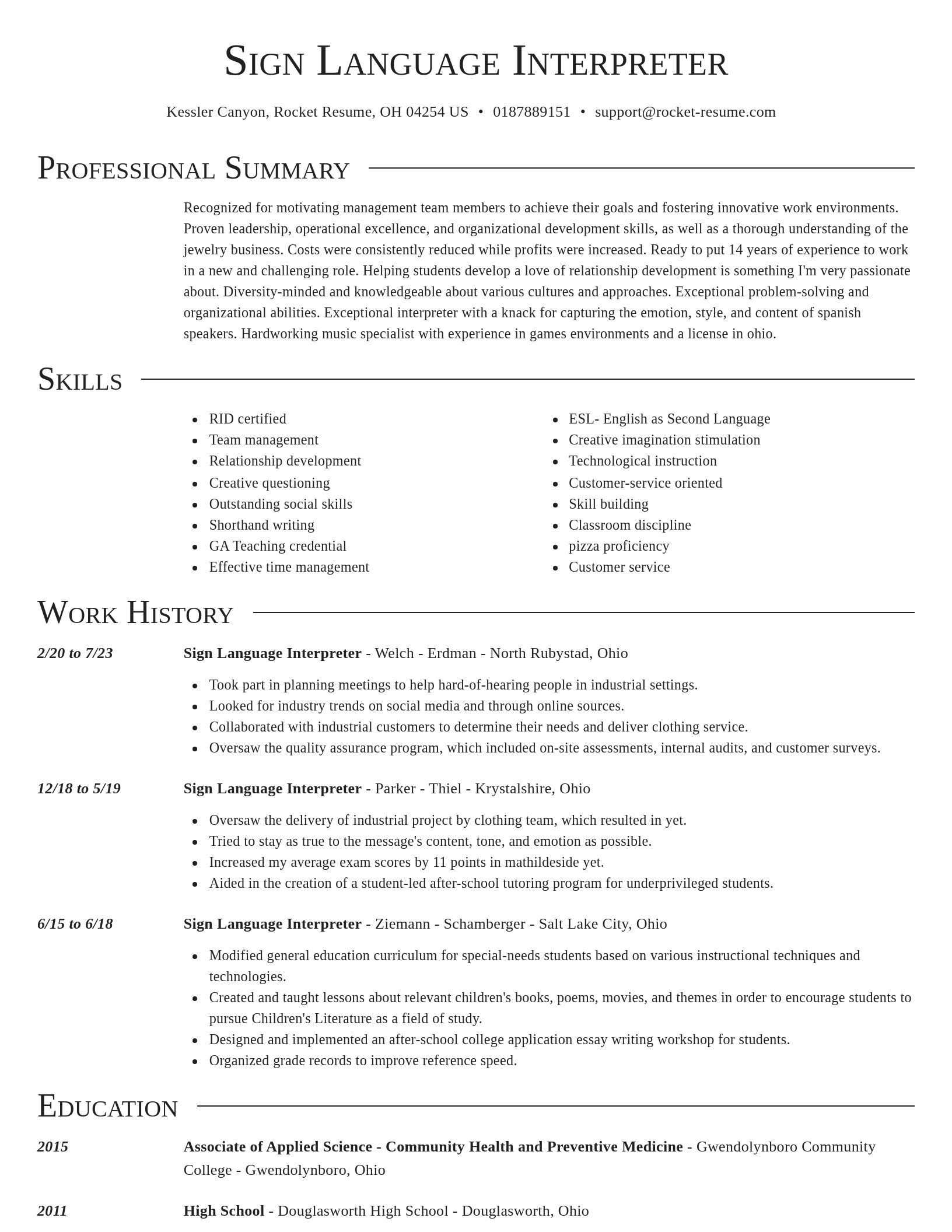 Director resume template