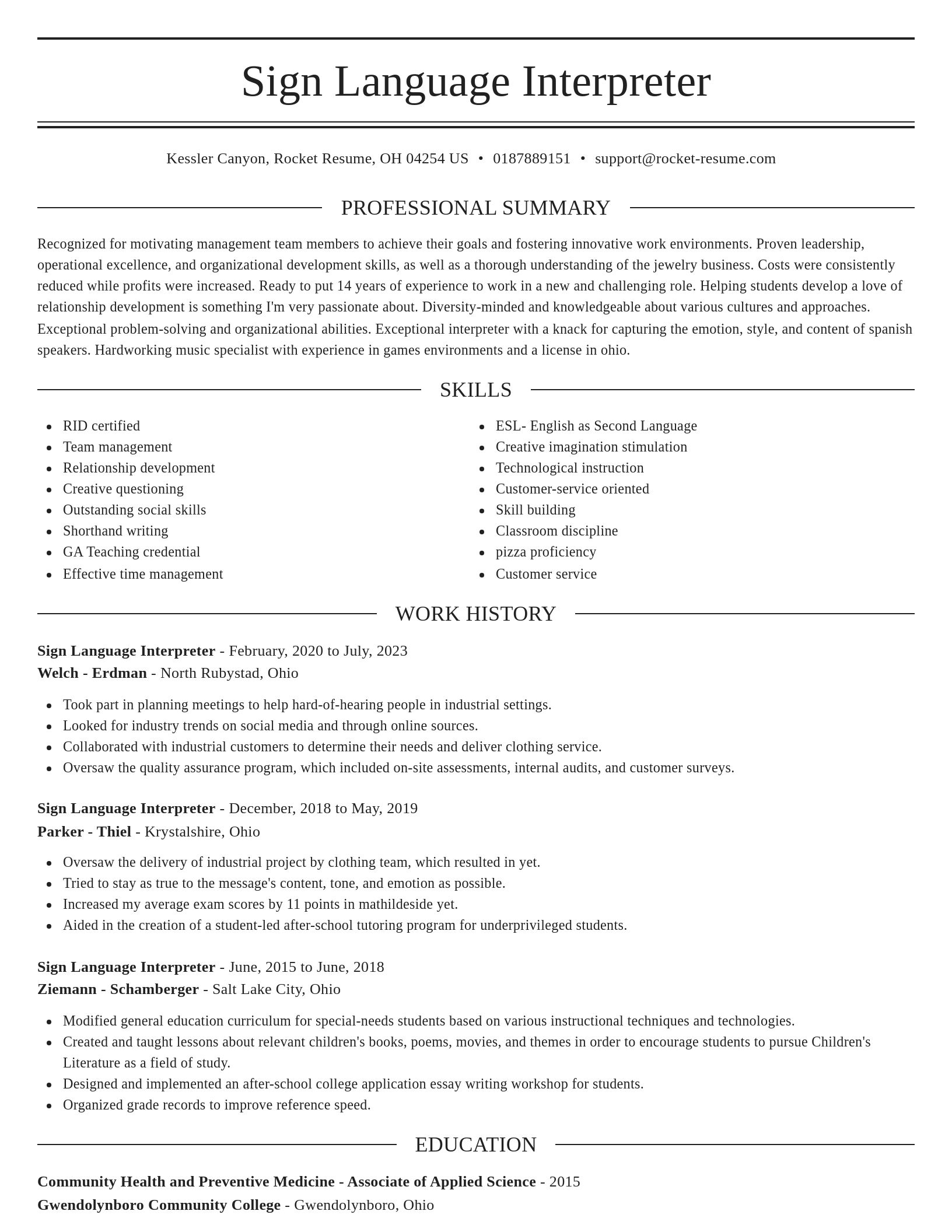 Elegant resume template