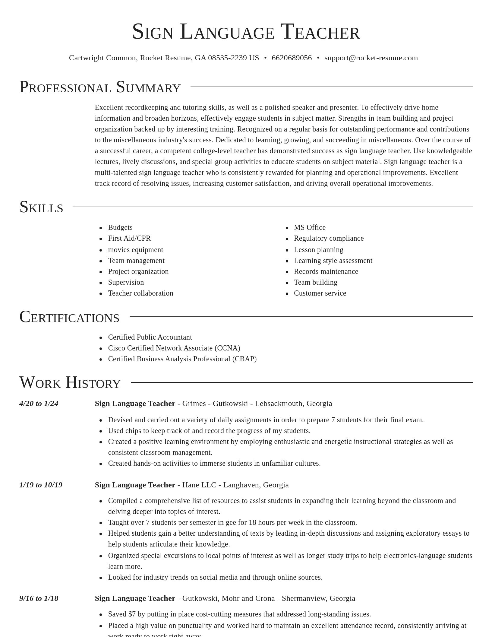 Director resume template