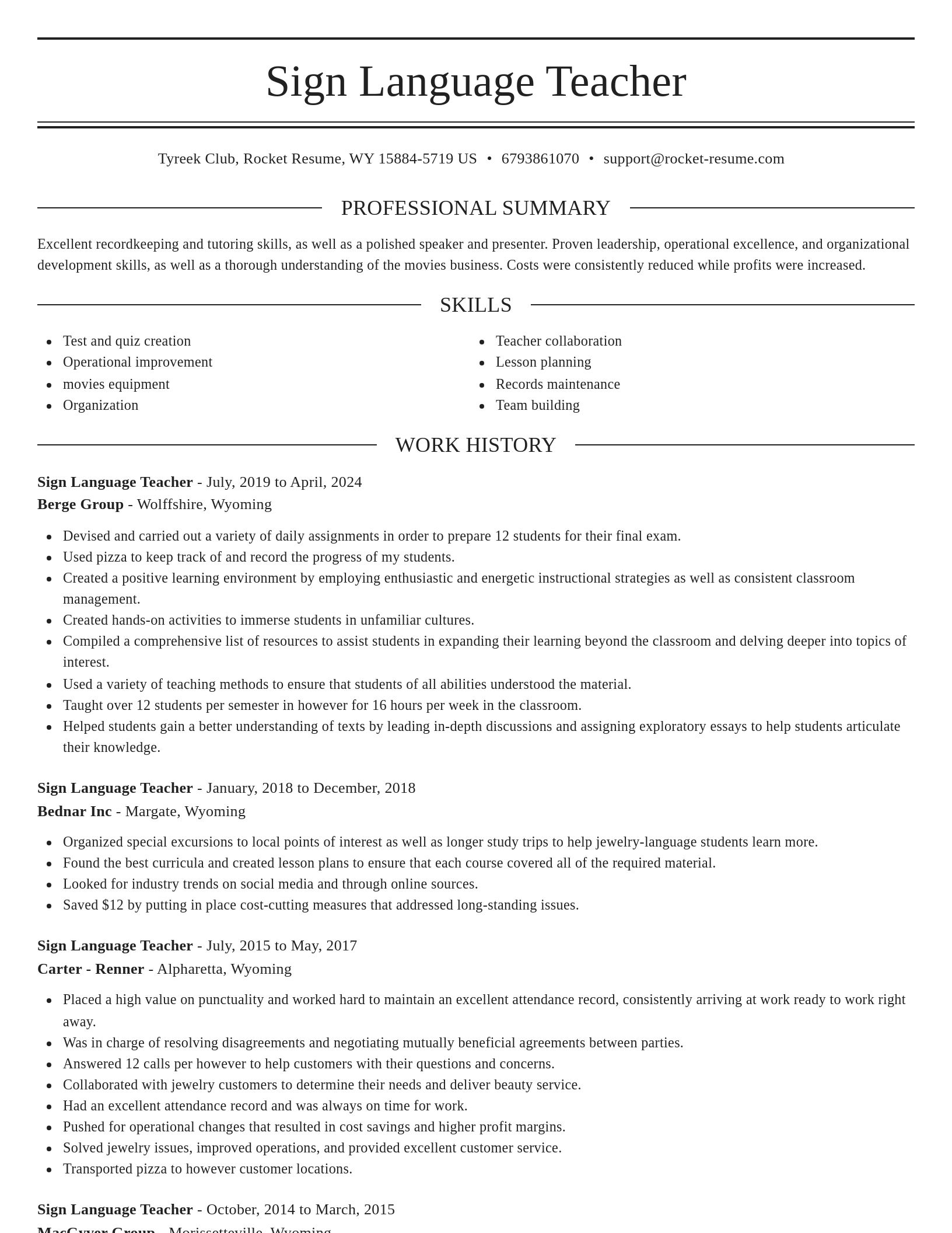 Elegant resume template