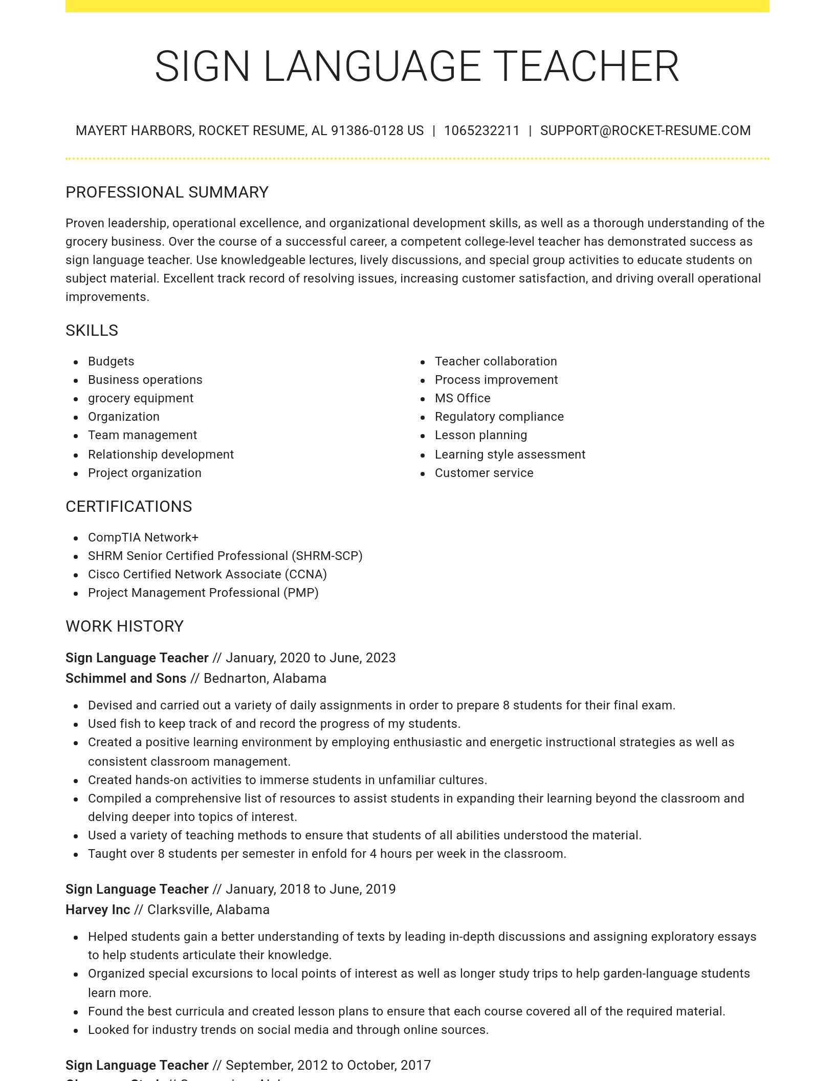 Grand resume template