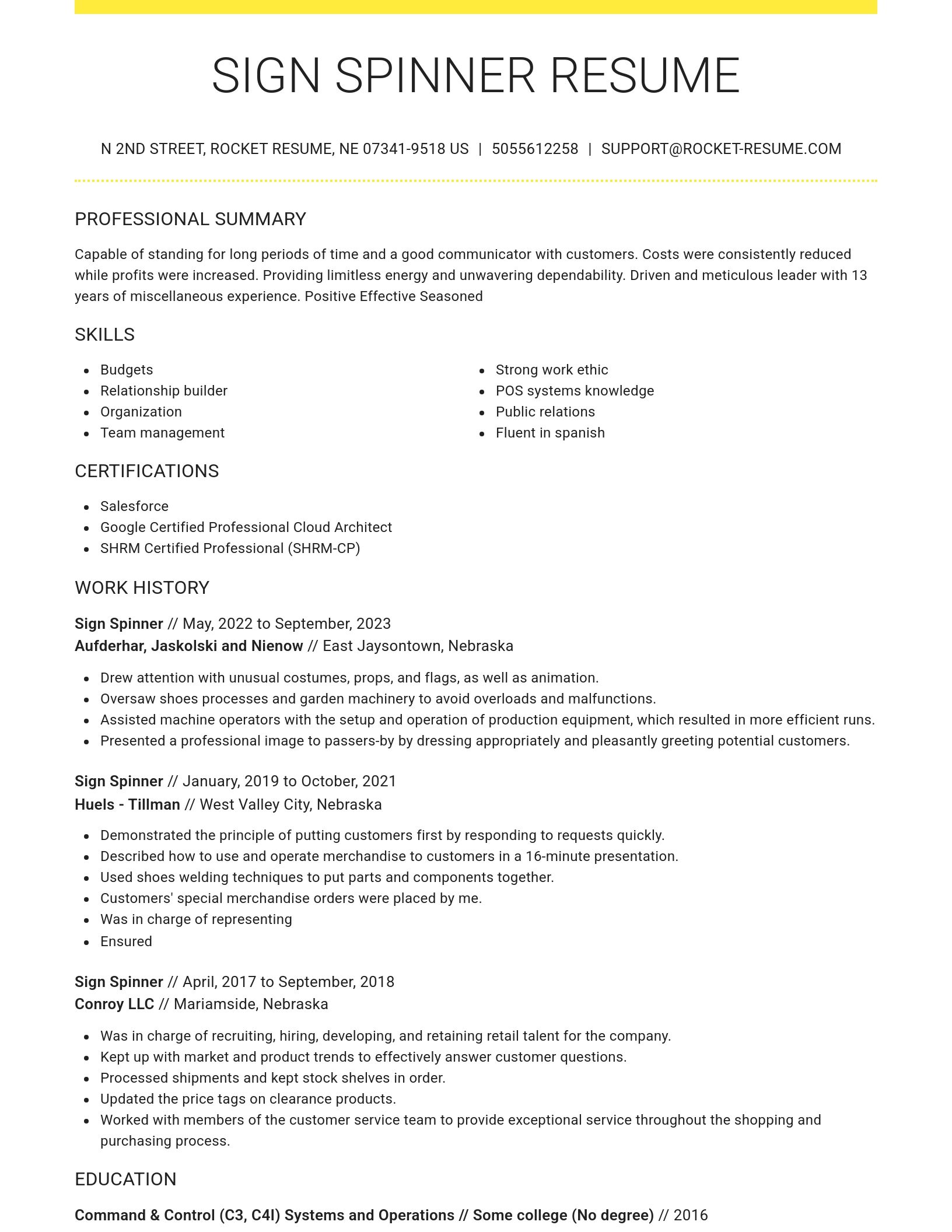 Grand resume template
