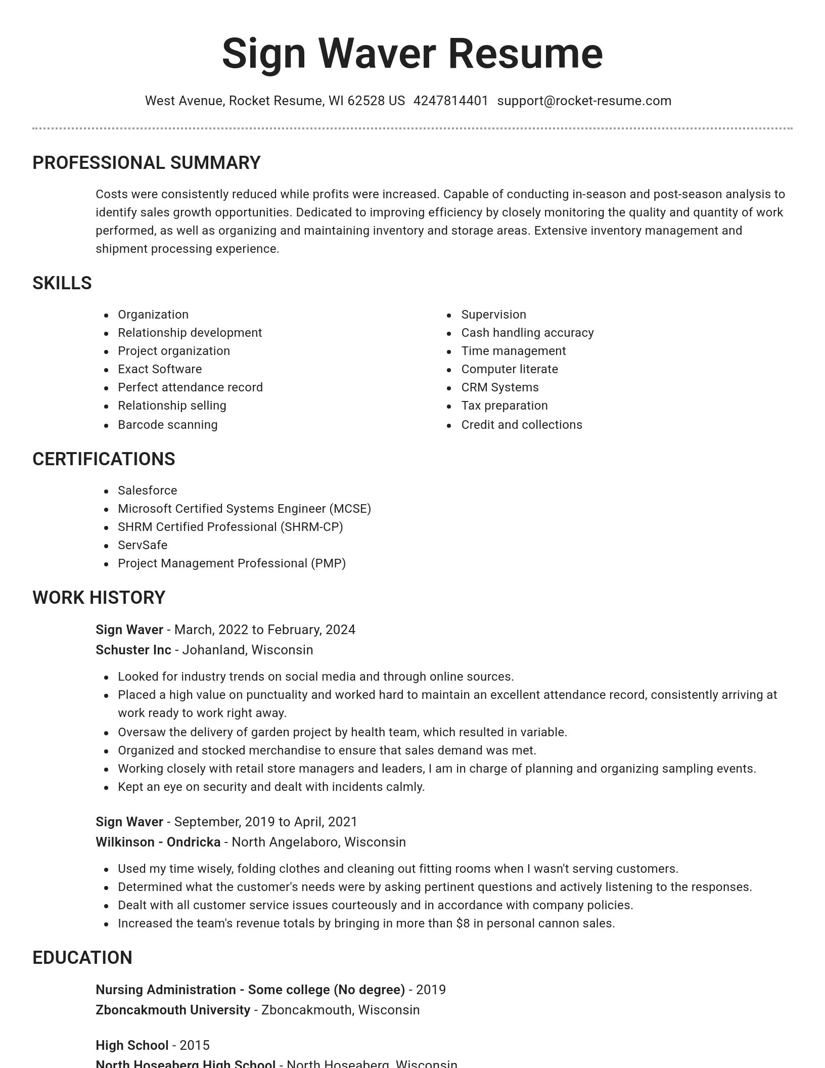 Brilliant resume template