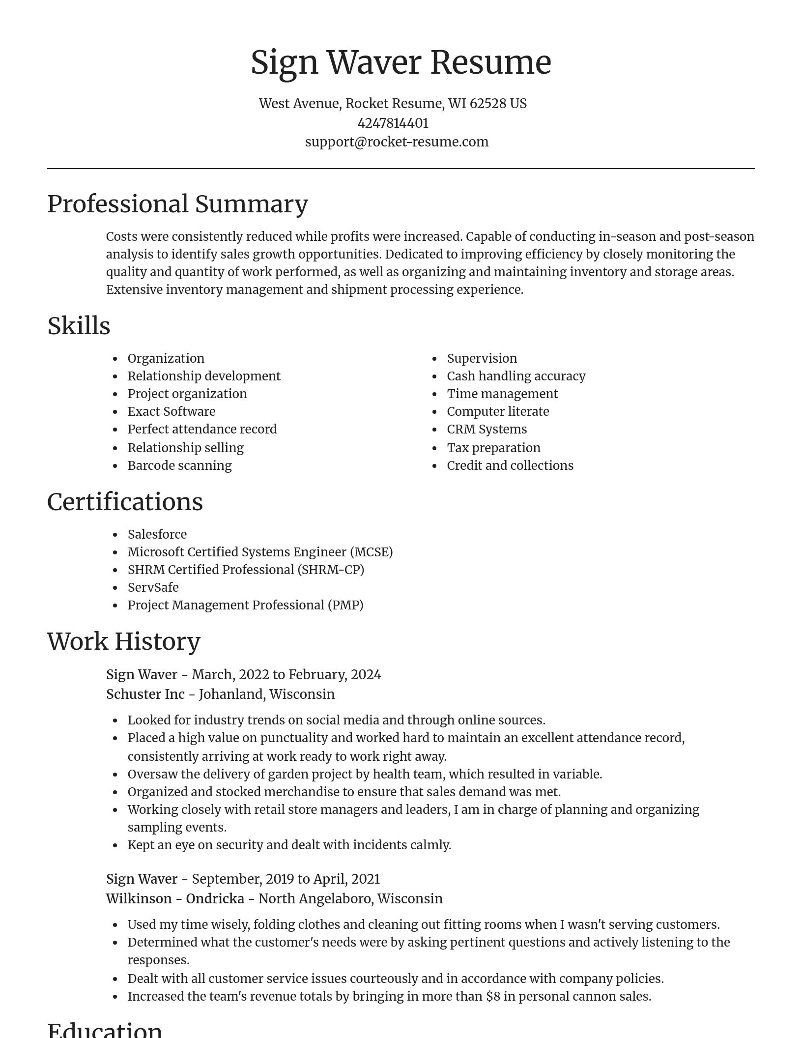Focal Point resume template
