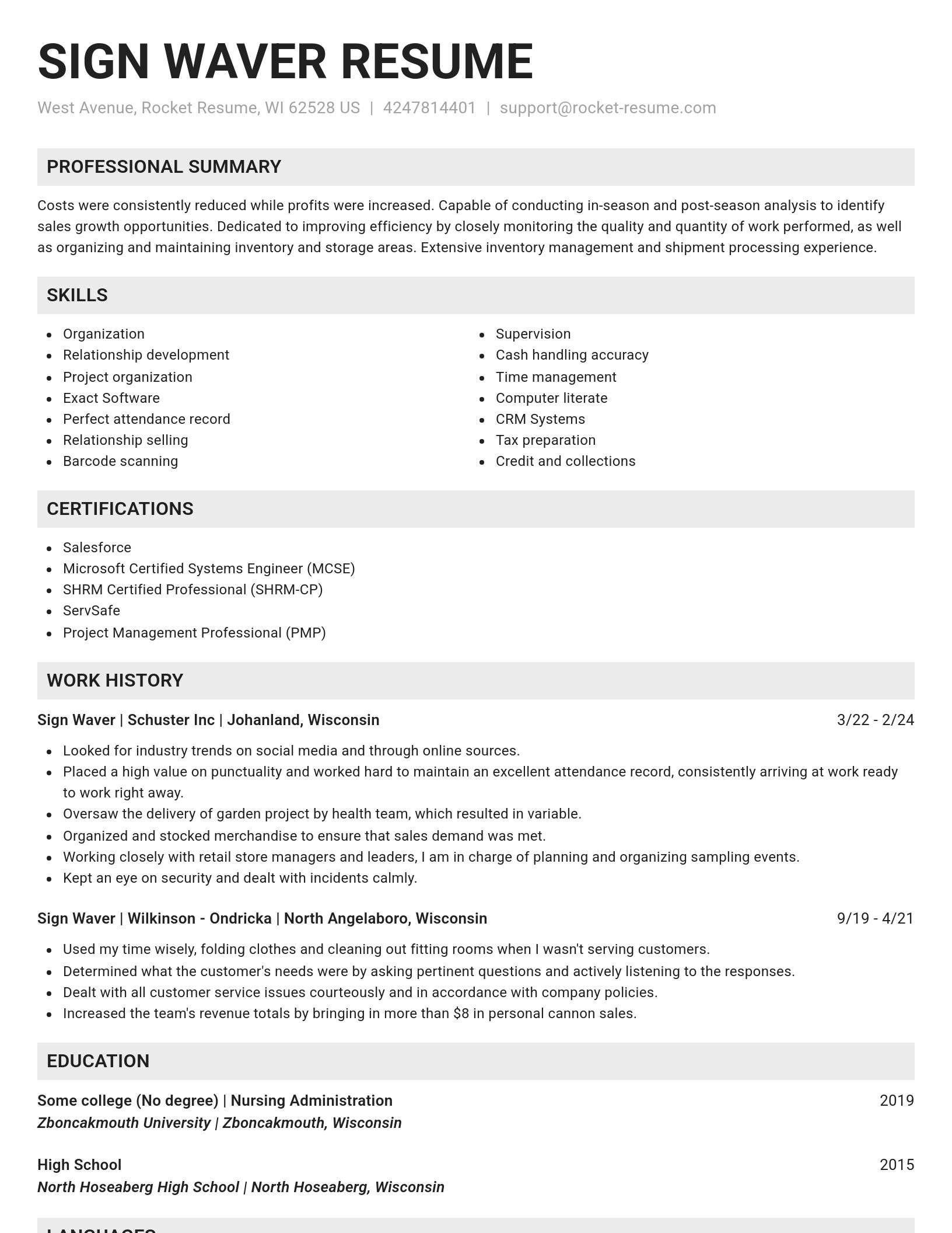 Genius resume template