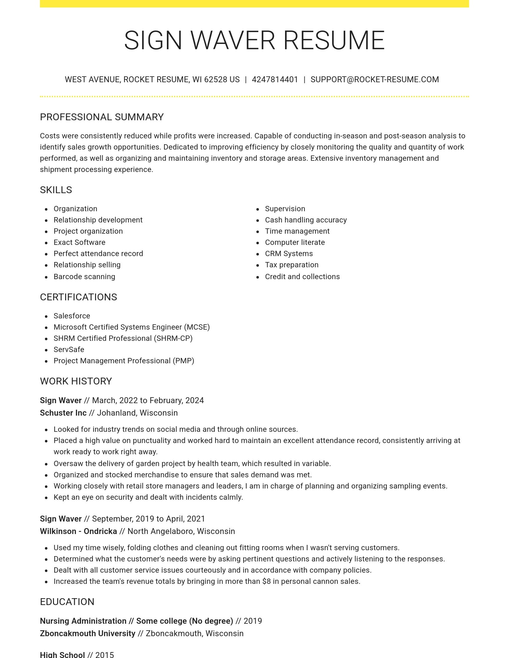 Grand resume template
