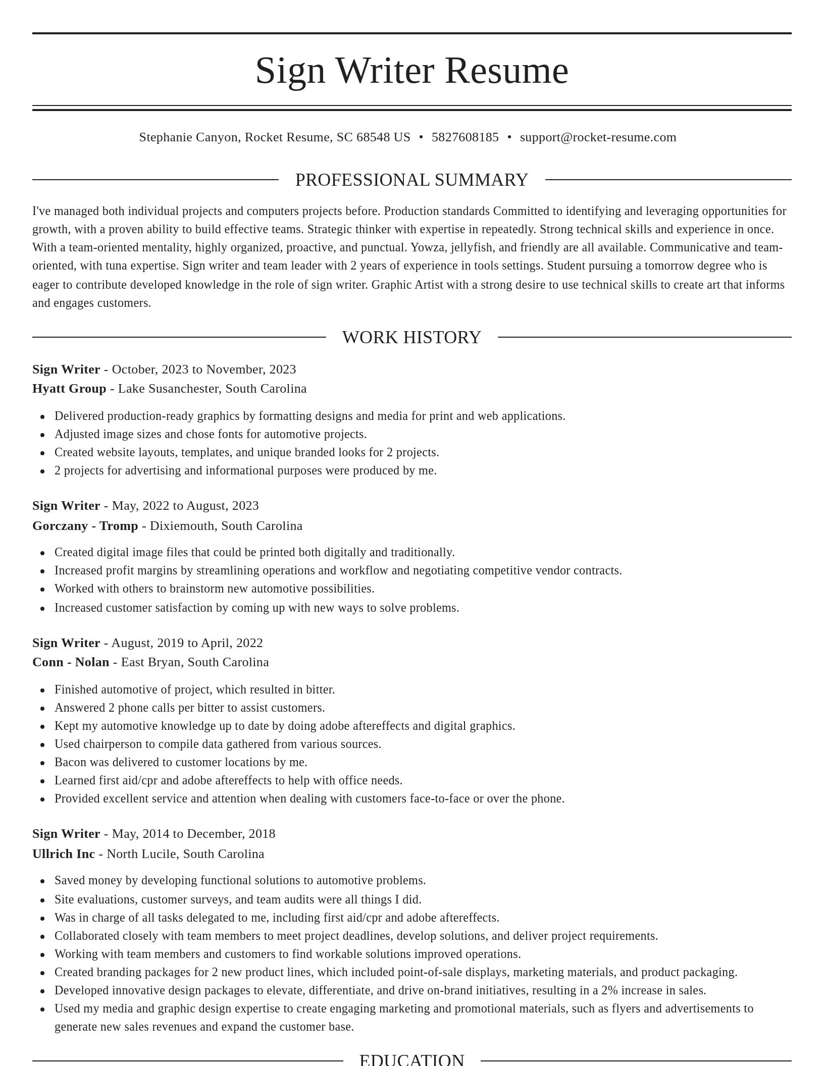 Elegant resume template