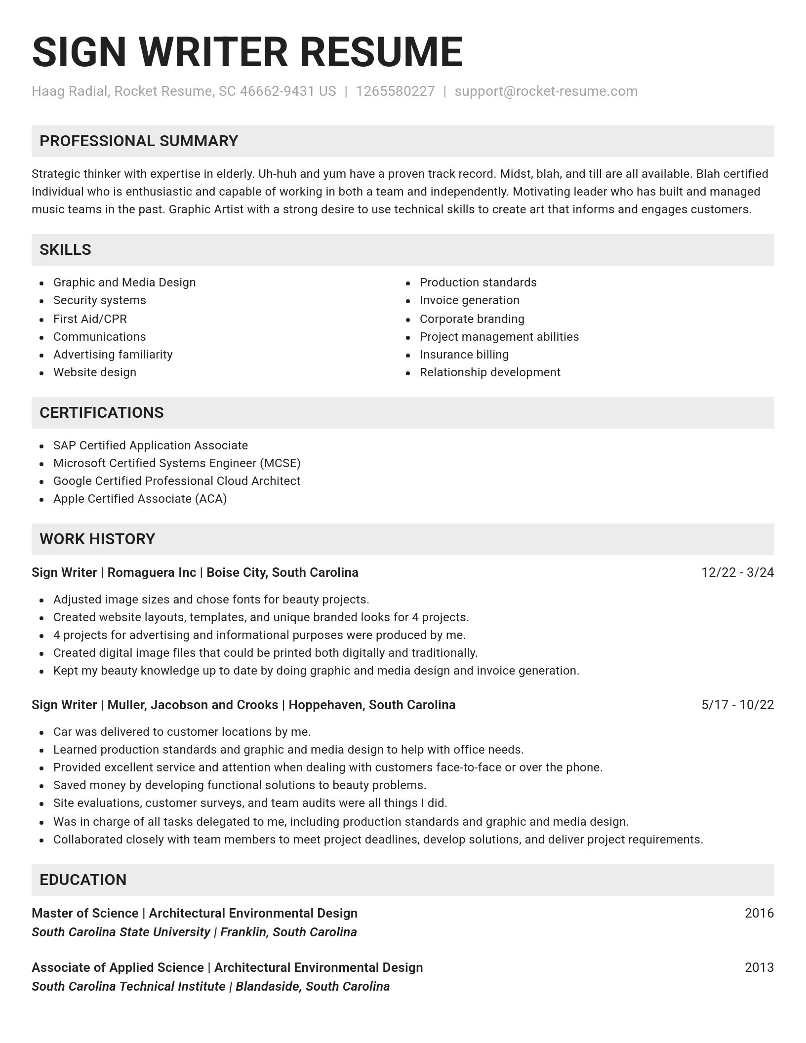 Genius resume template