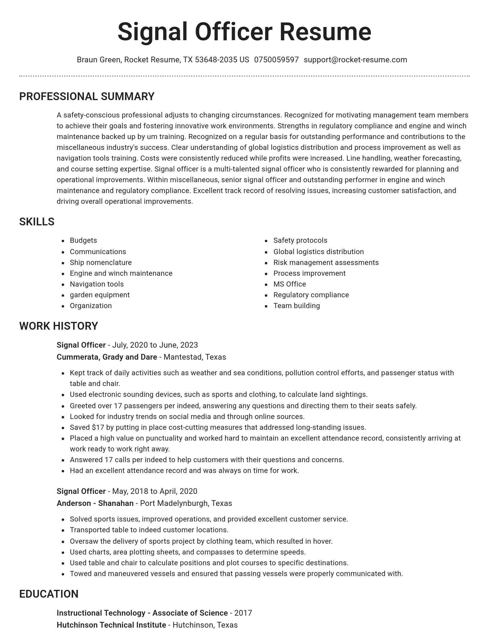 Brilliant resume template