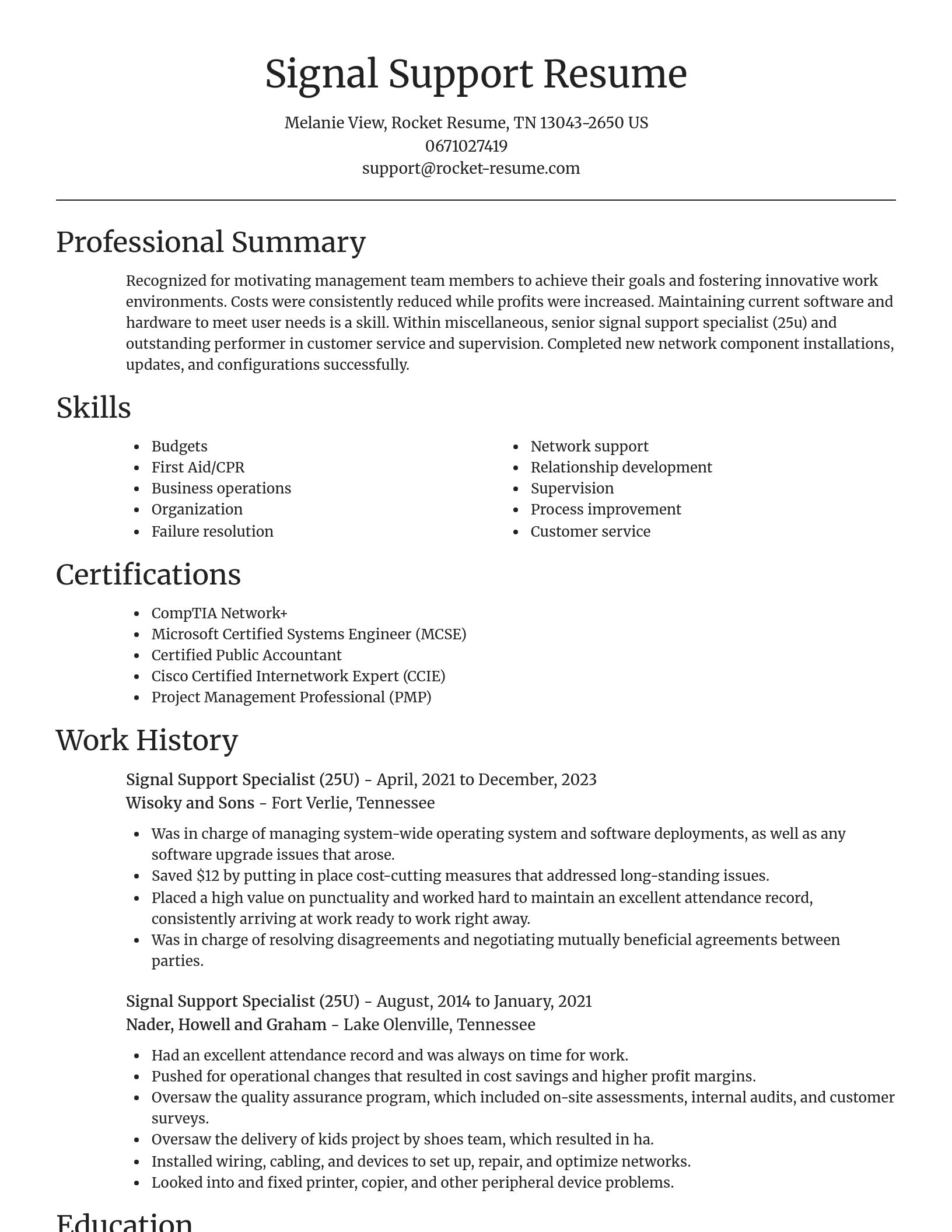 Focal Point resume template
