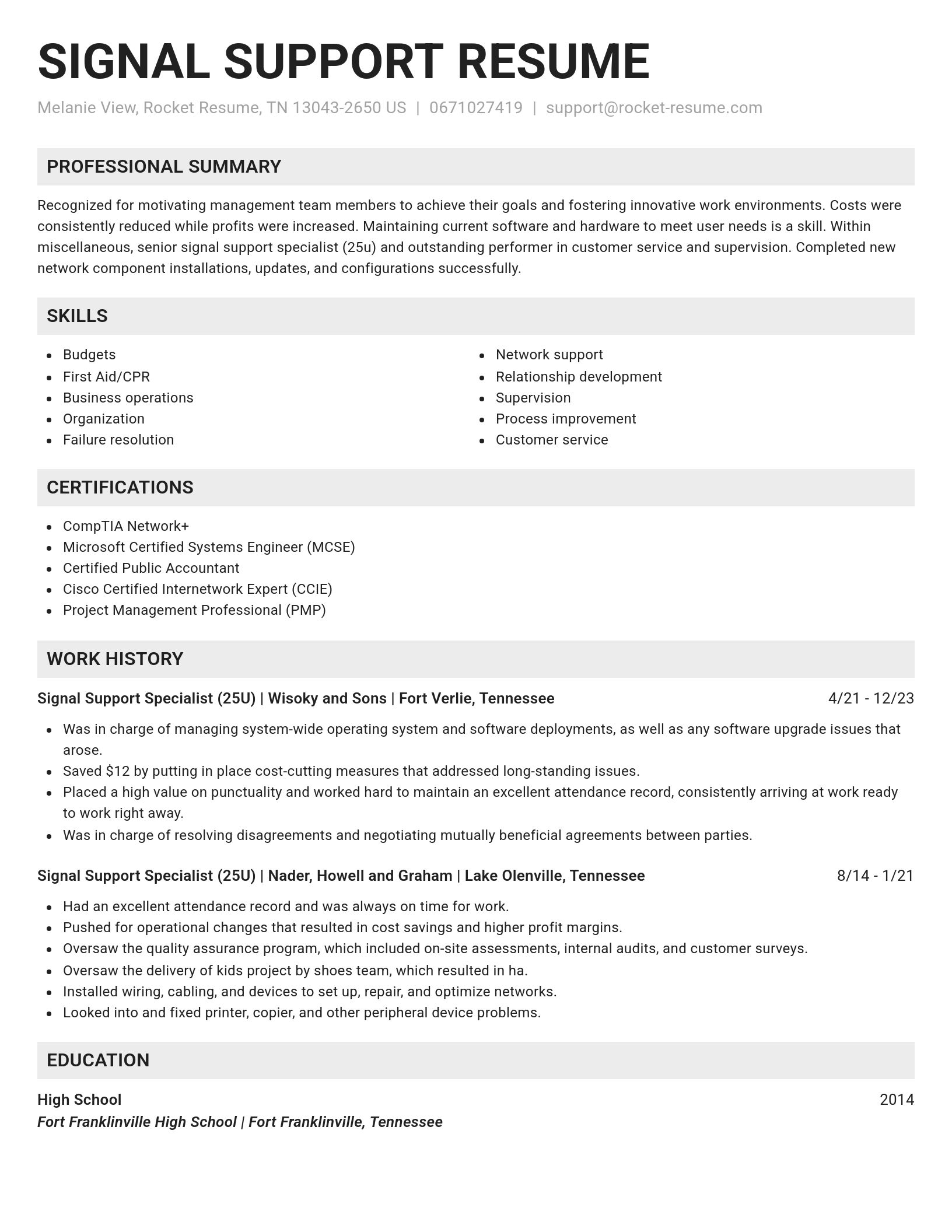 Genius resume template