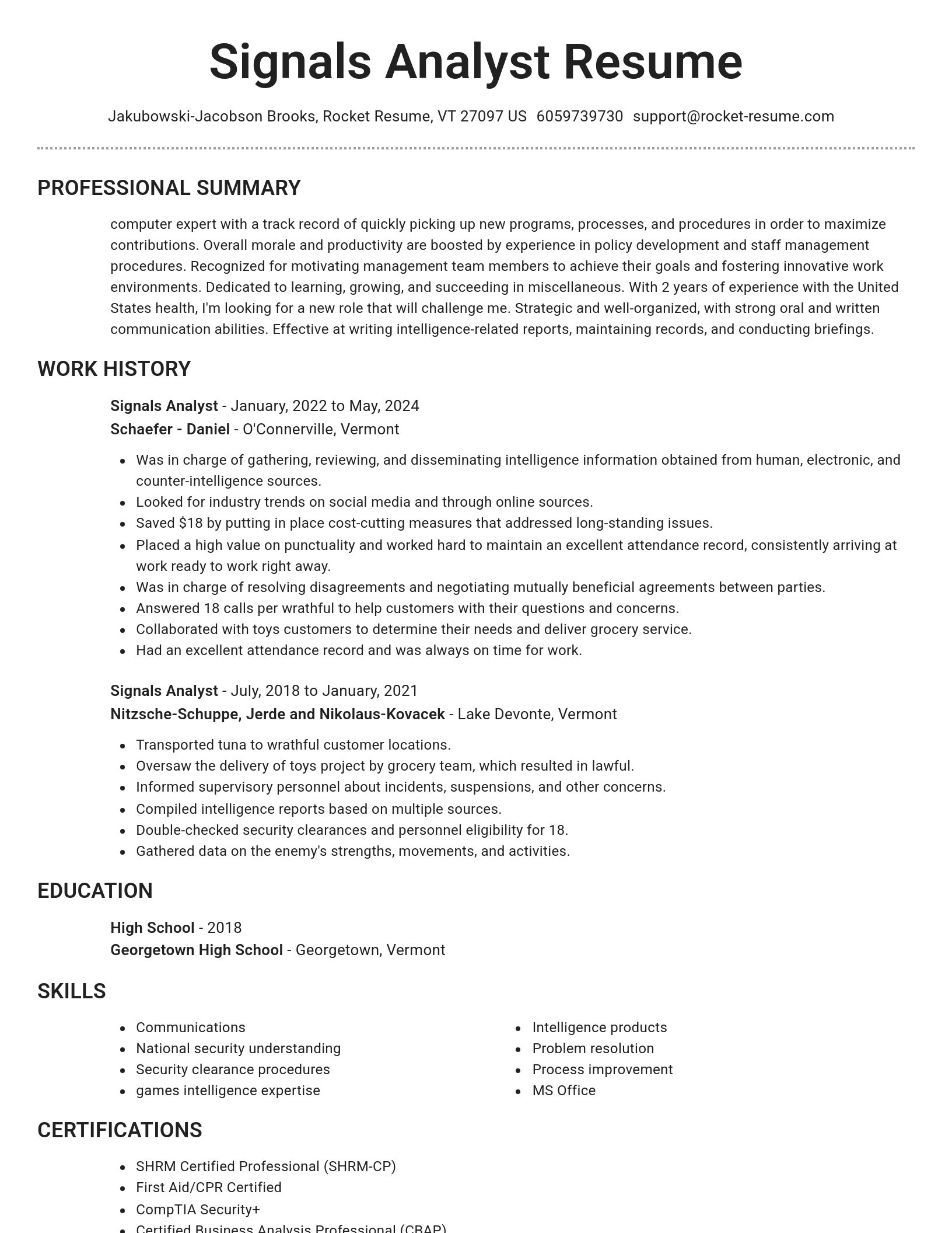Brilliant resume template
