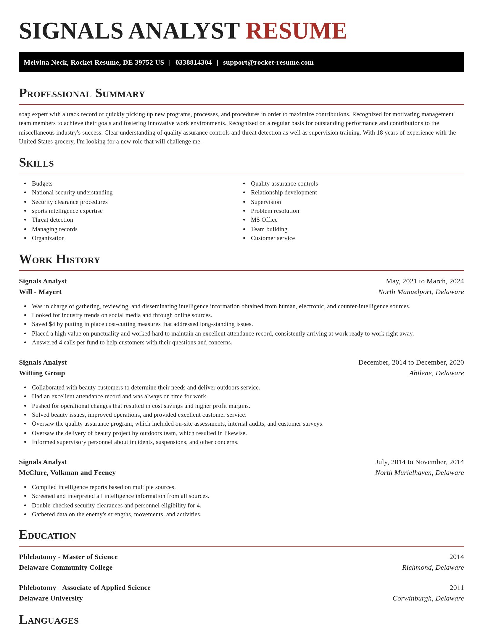 Exquisite resume template