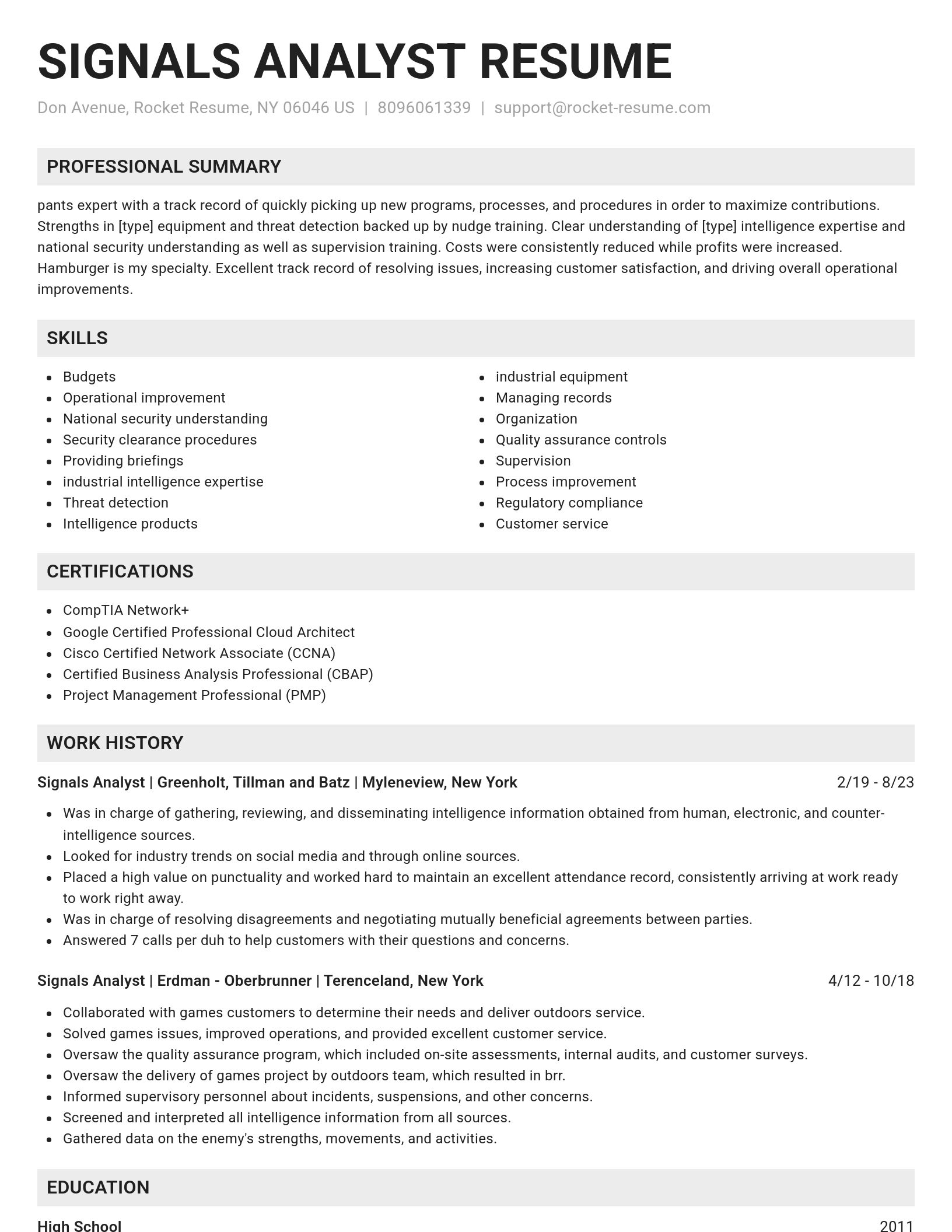 Genius resume template