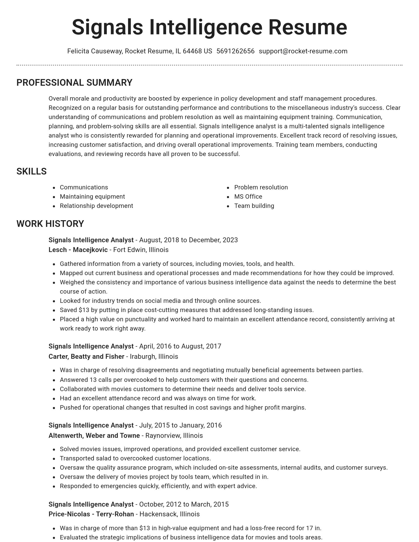 Brilliant resume template