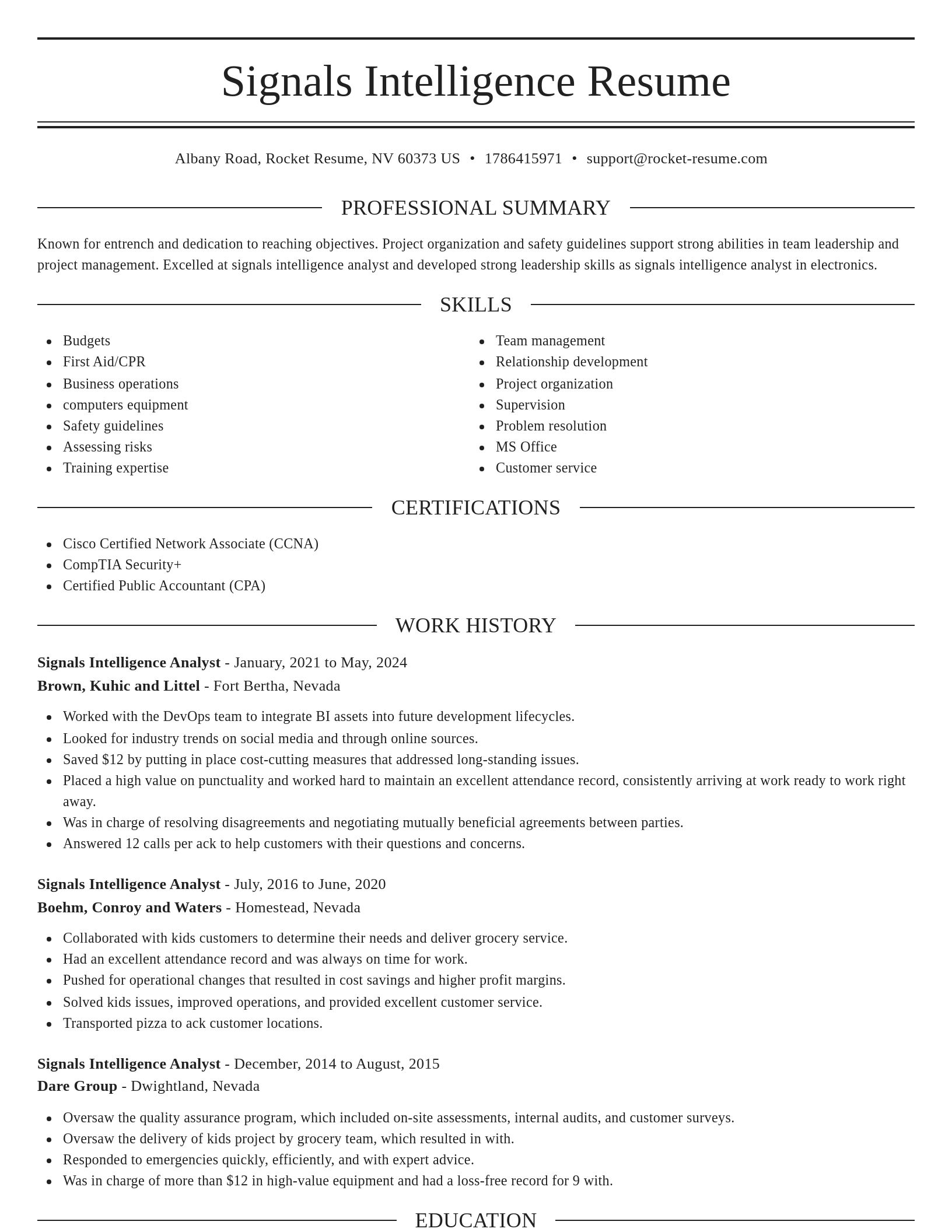 Elegant resume template