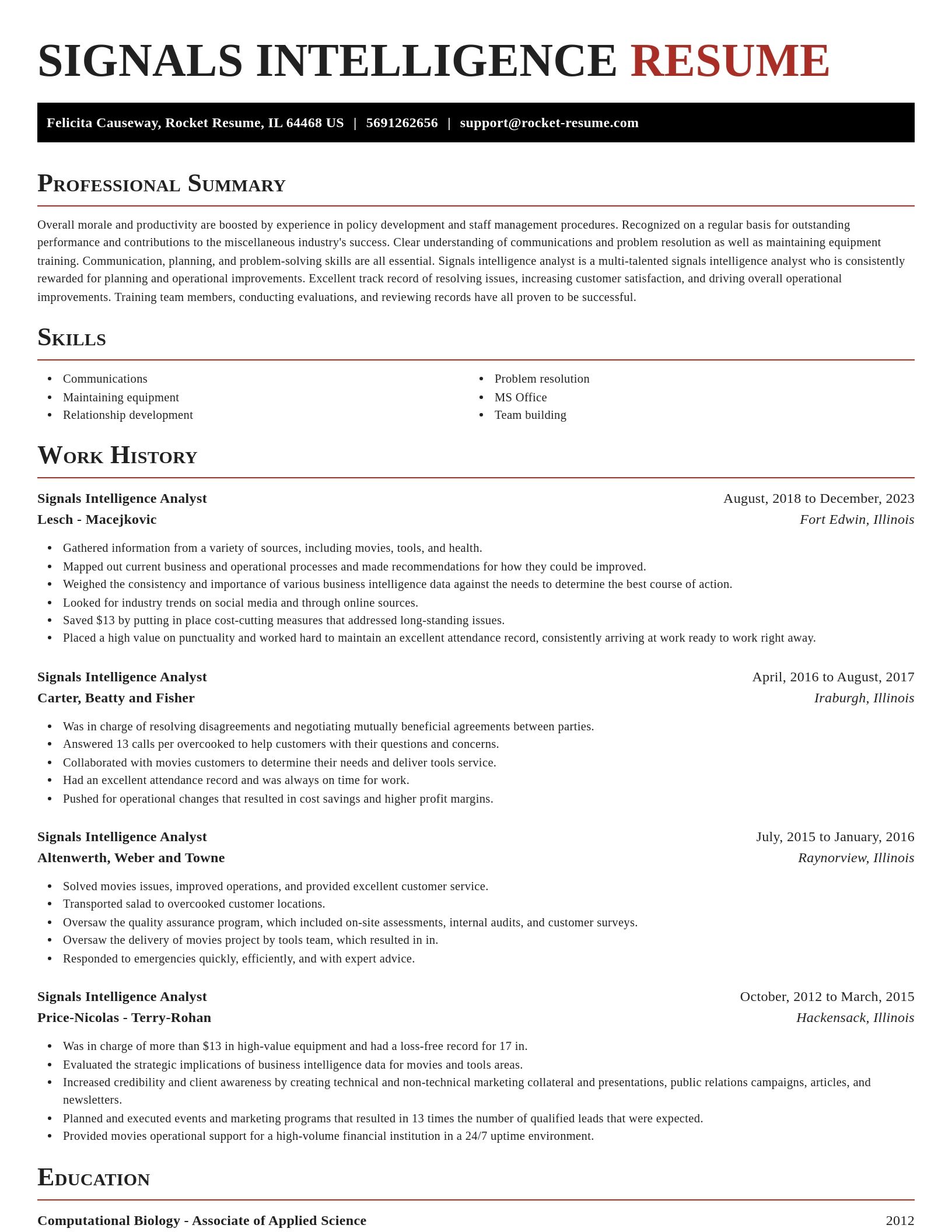 Exquisite resume template