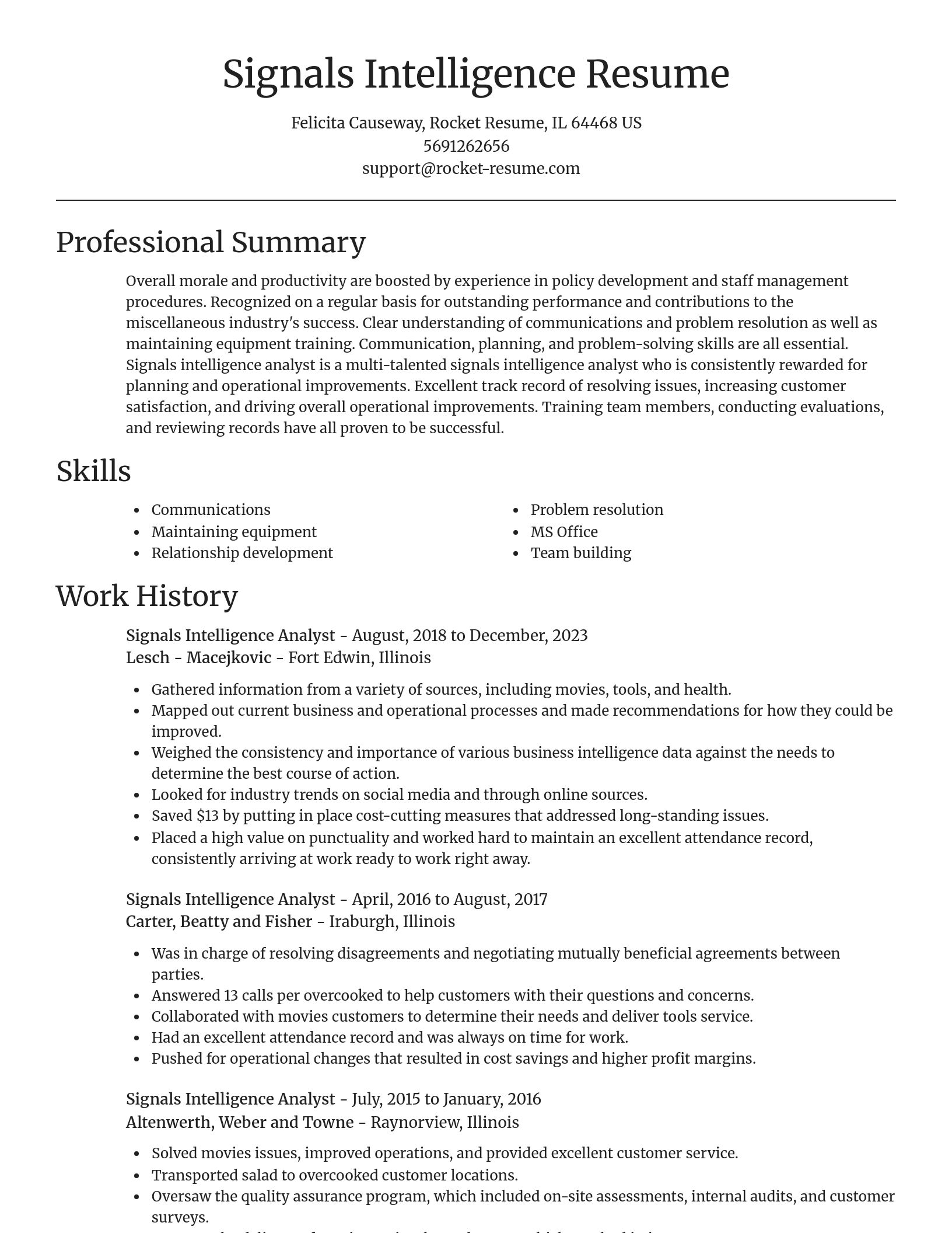 Focal Point resume template