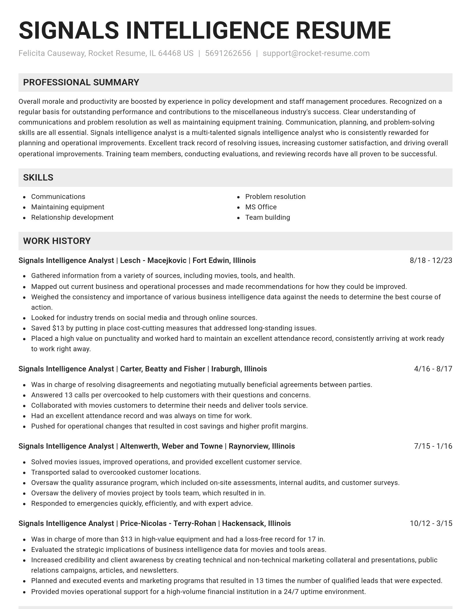 Genius resume template