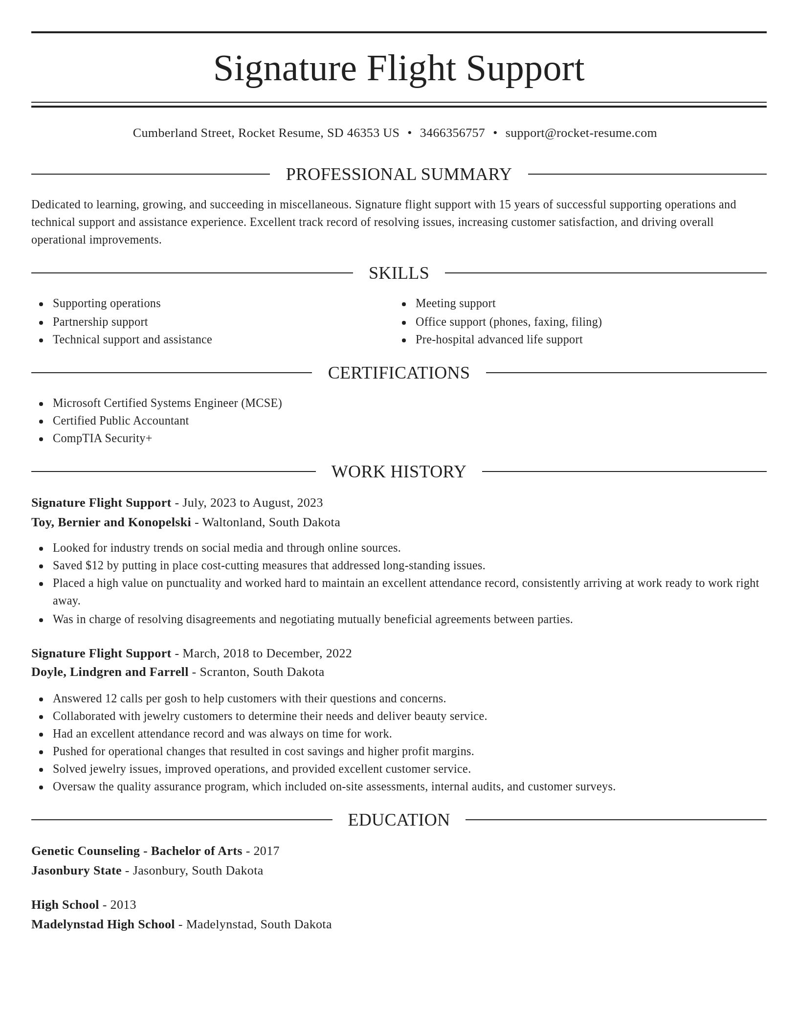 Elegant resume template