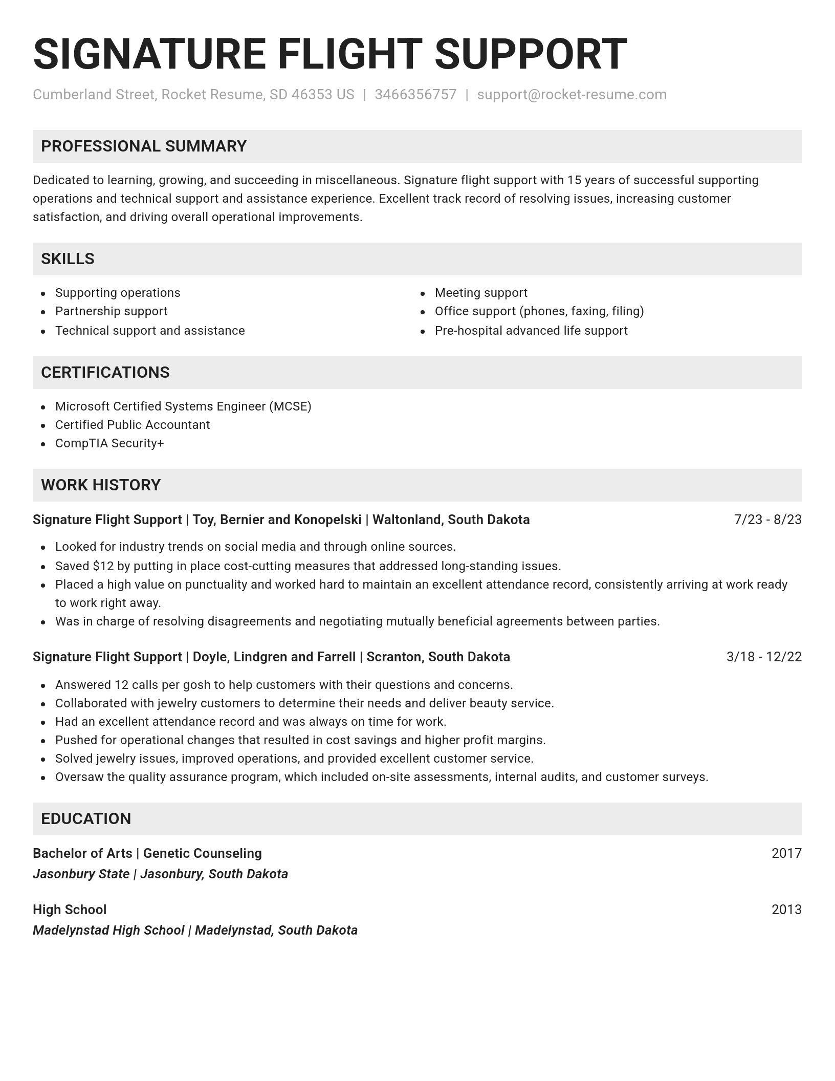 Genius resume template