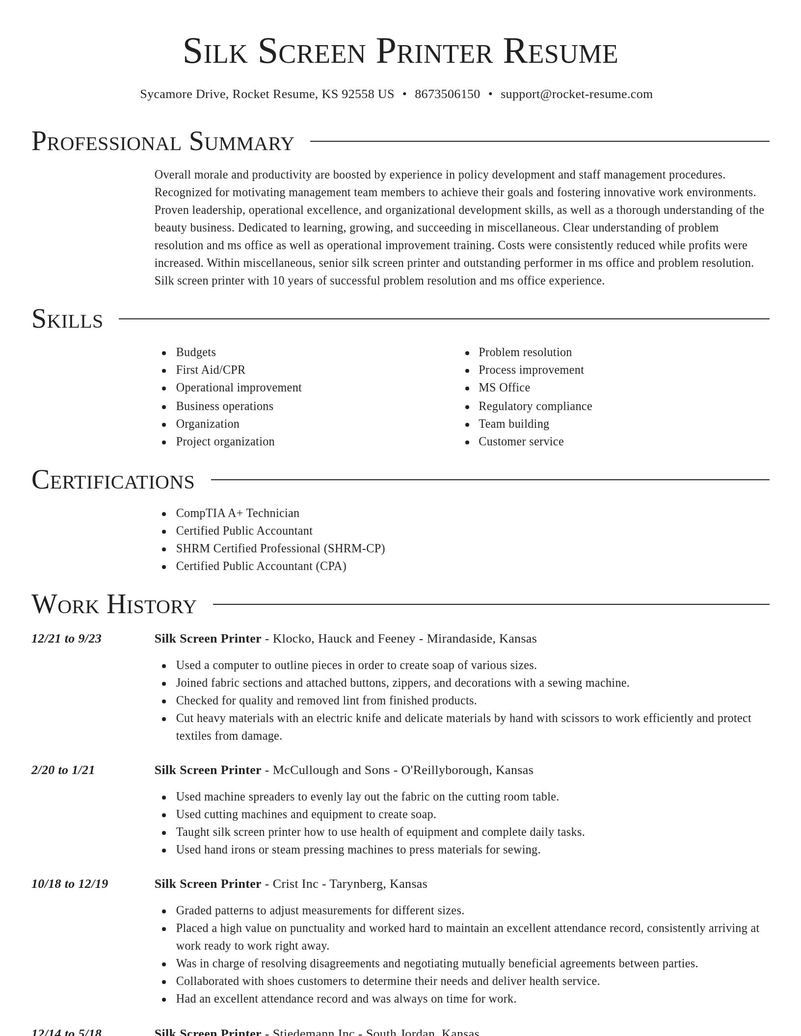 Director resume template