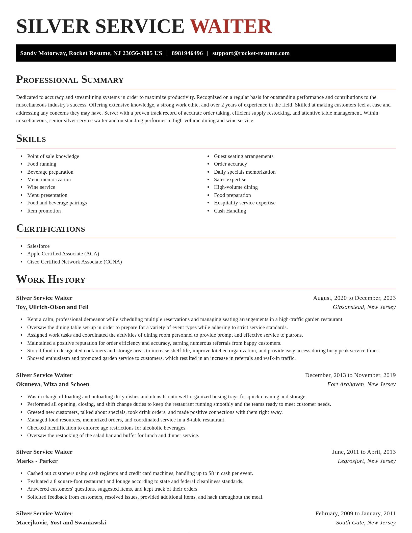 Exquisite resume template