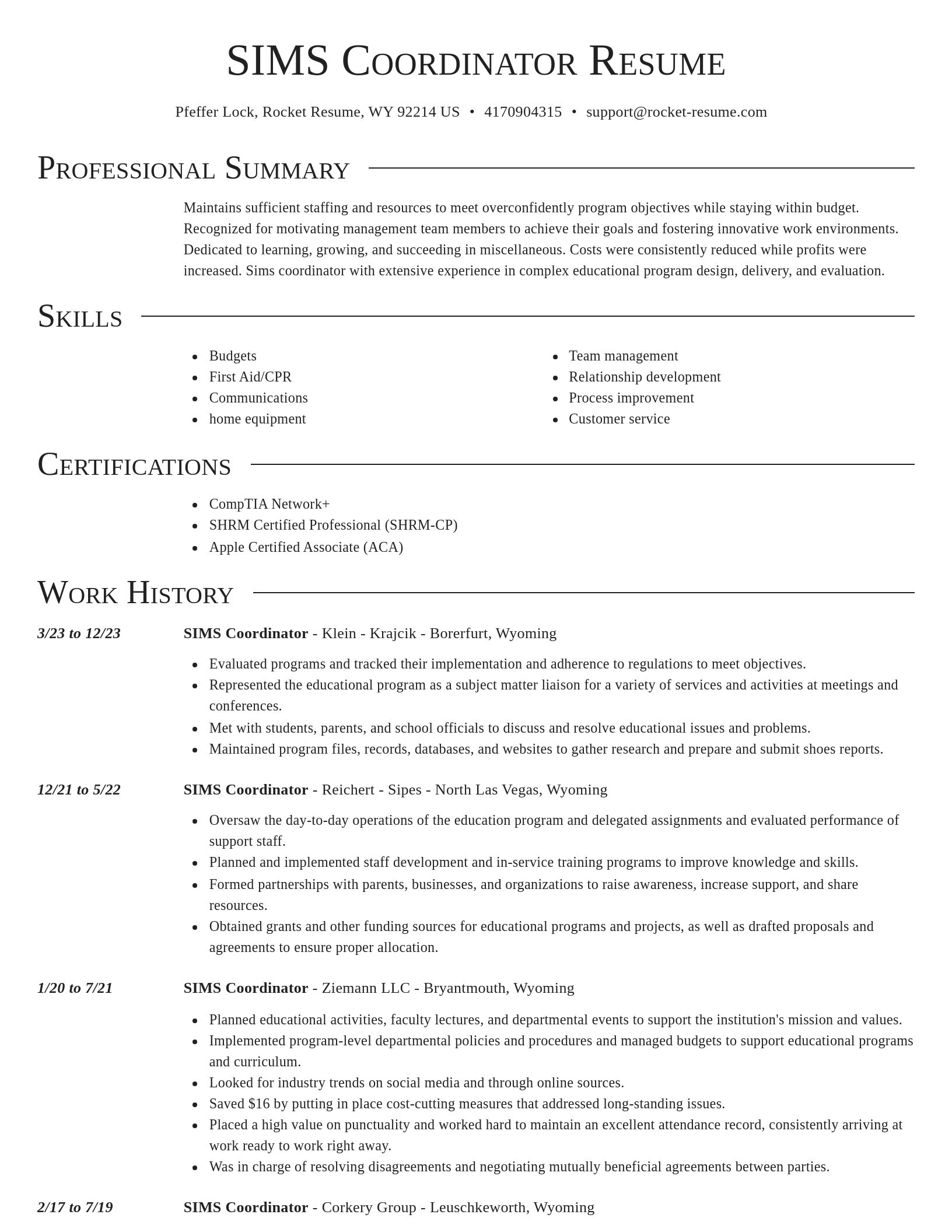Director resume template