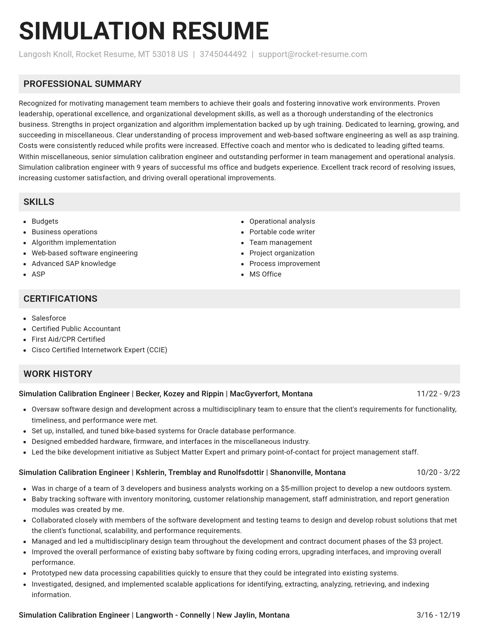 Genius resume template