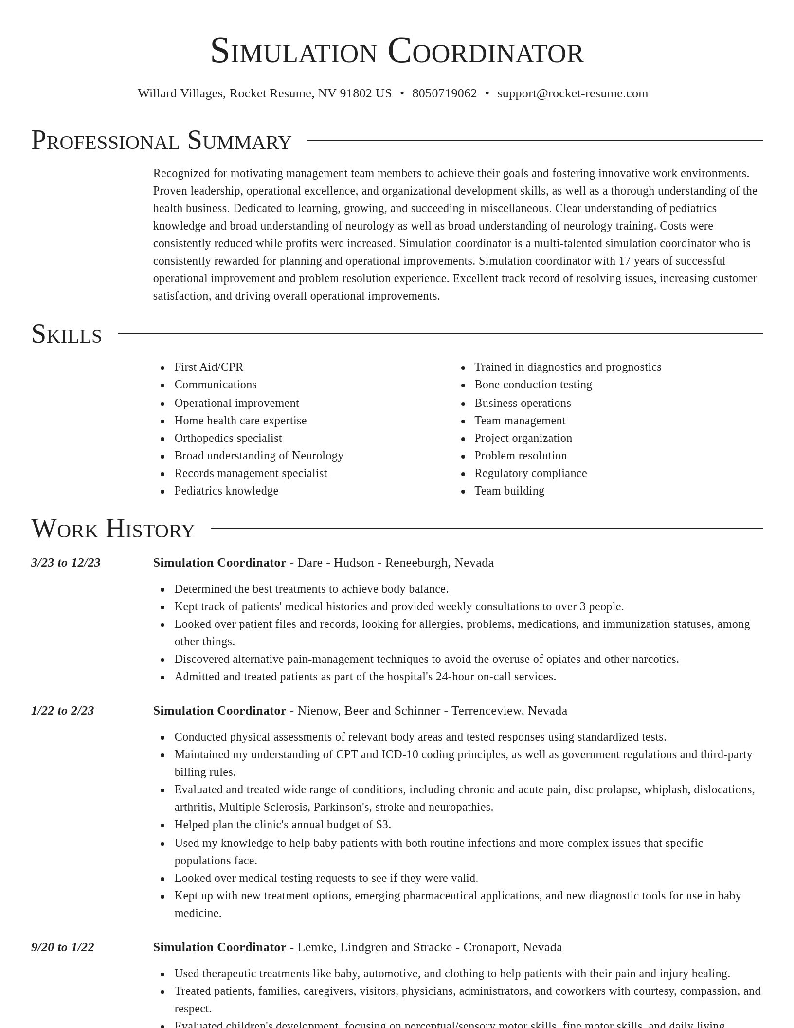 Director resume template