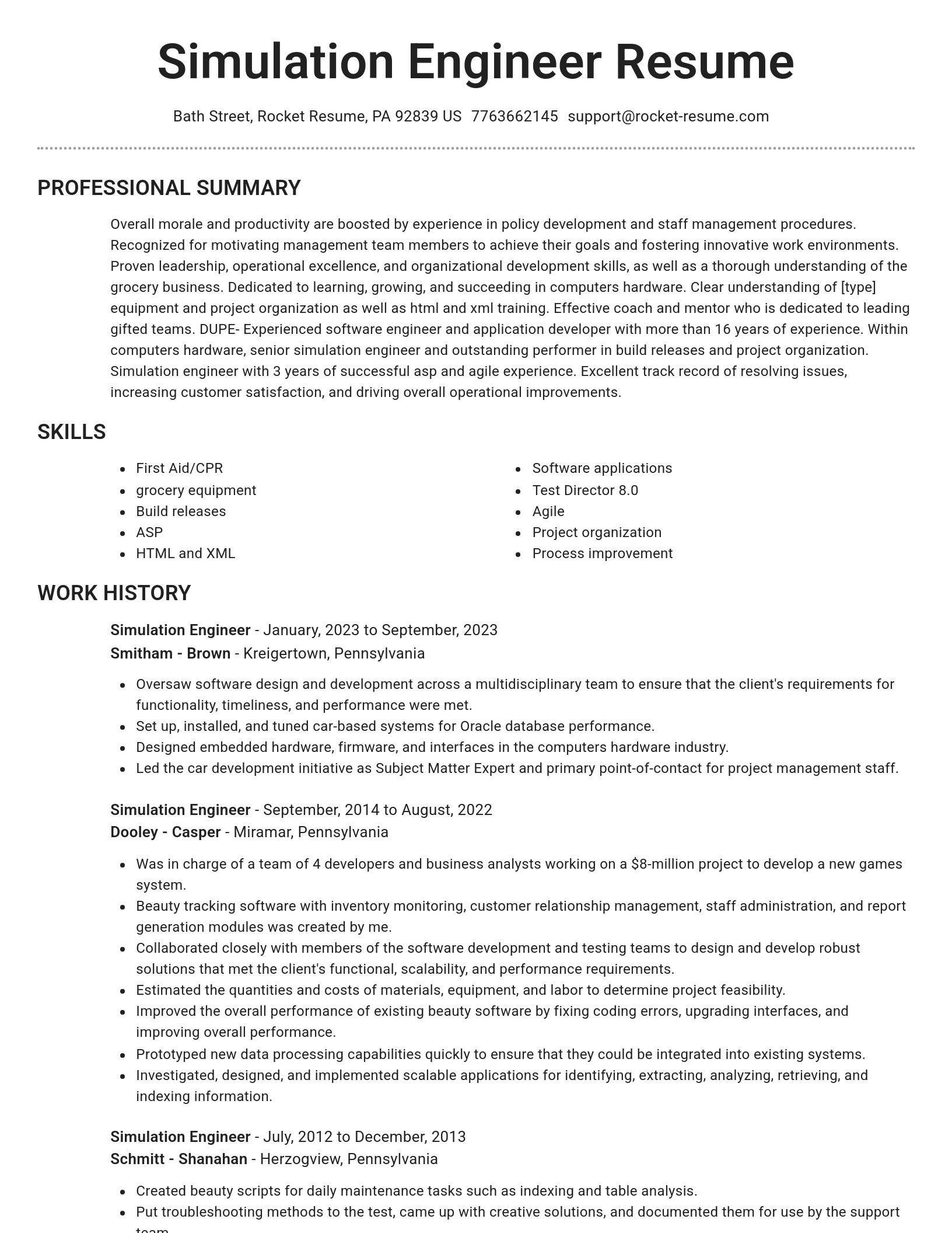 Brilliant resume template