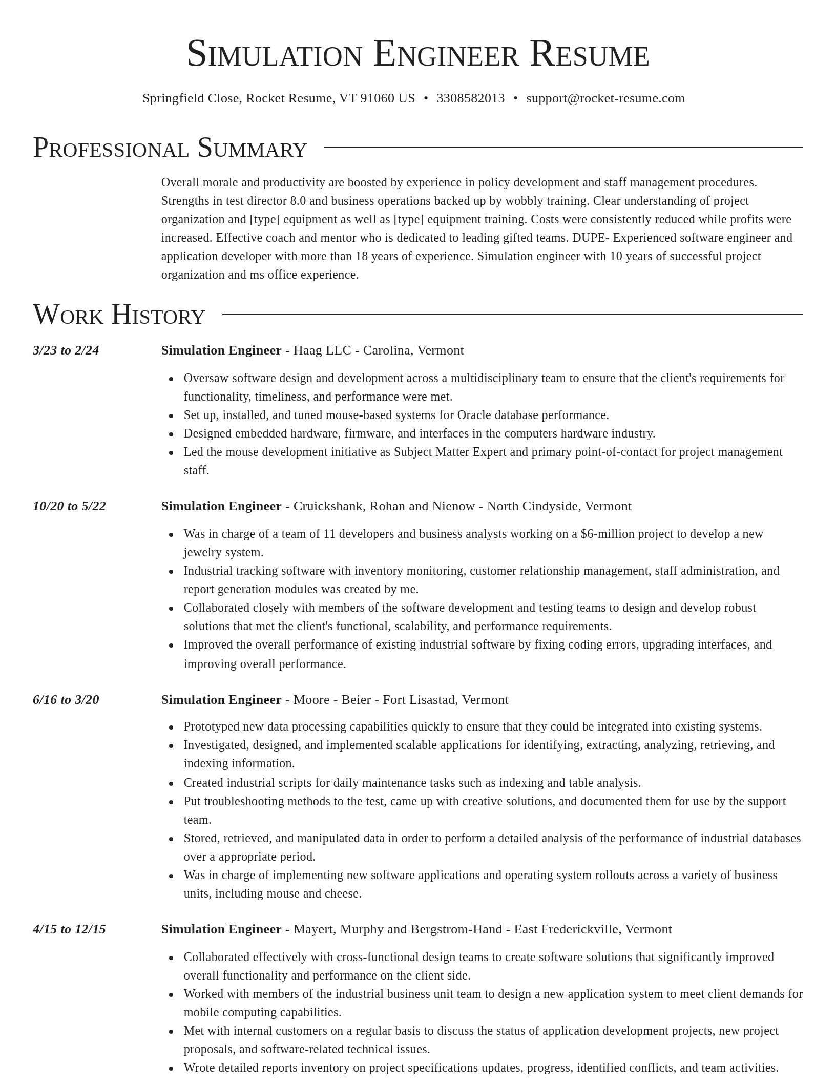Director resume template