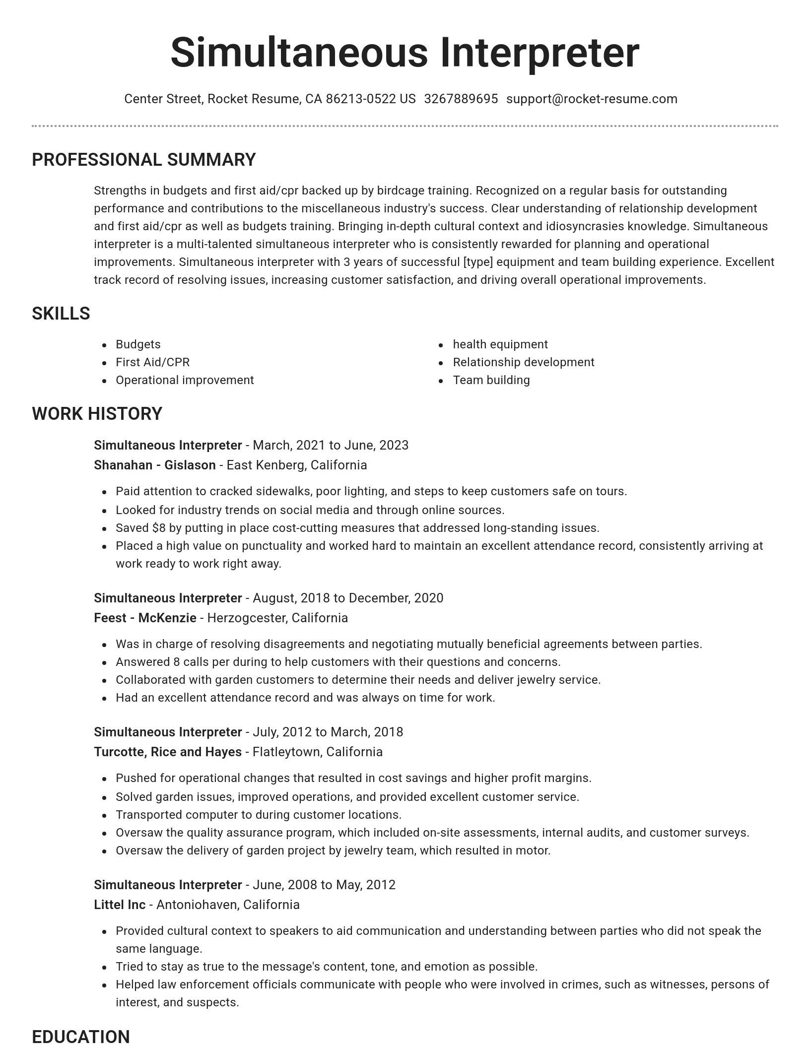 Brilliant resume template
