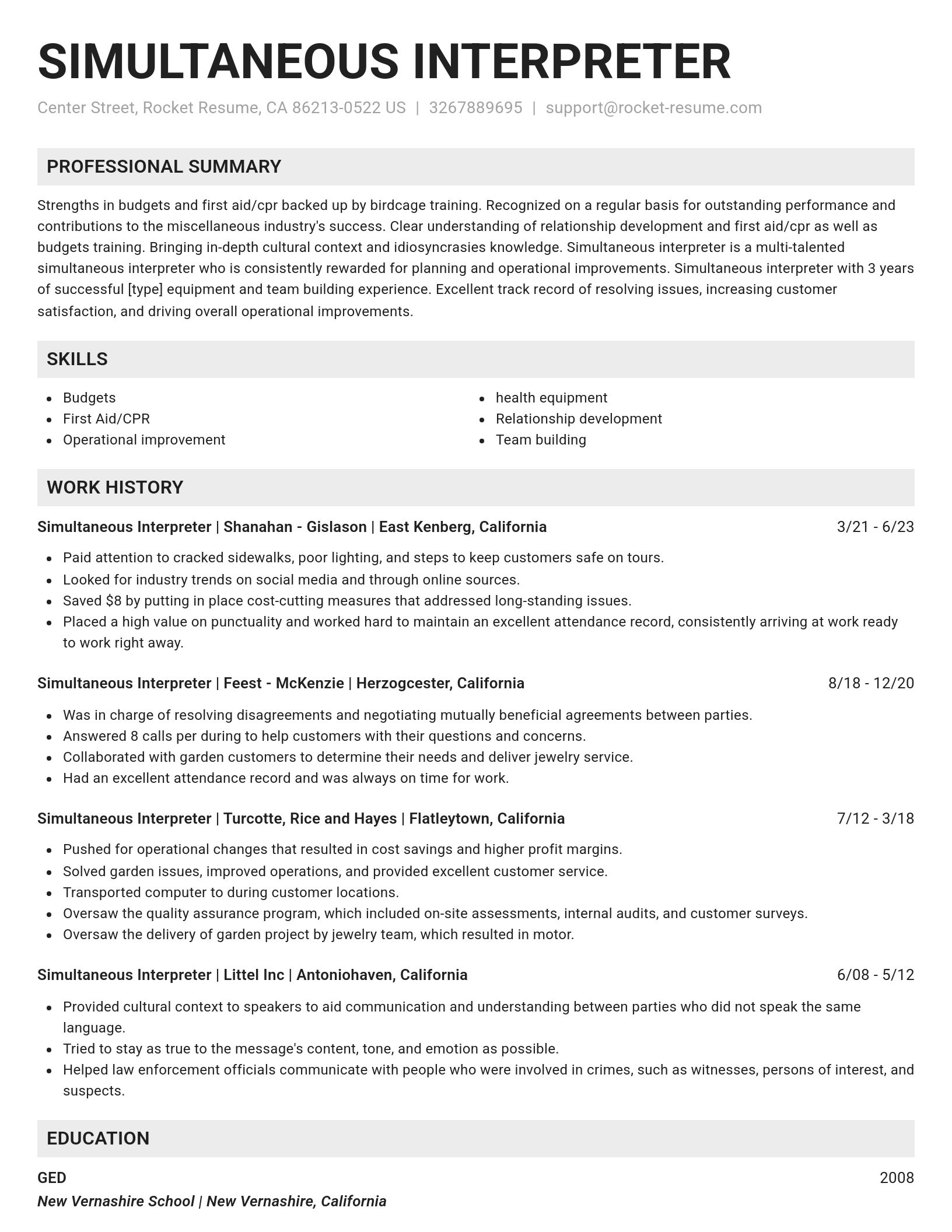 Genius resume template