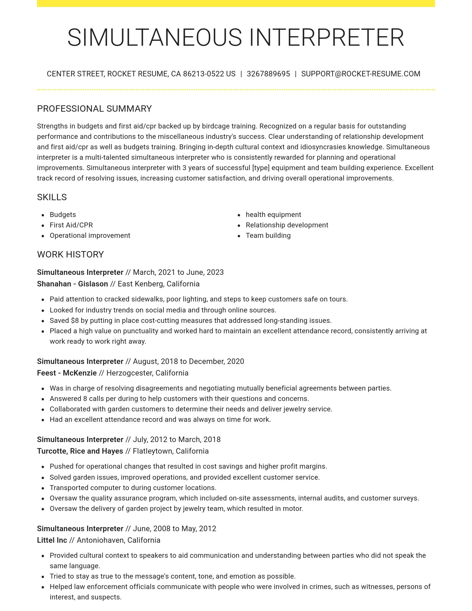 Grand resume template