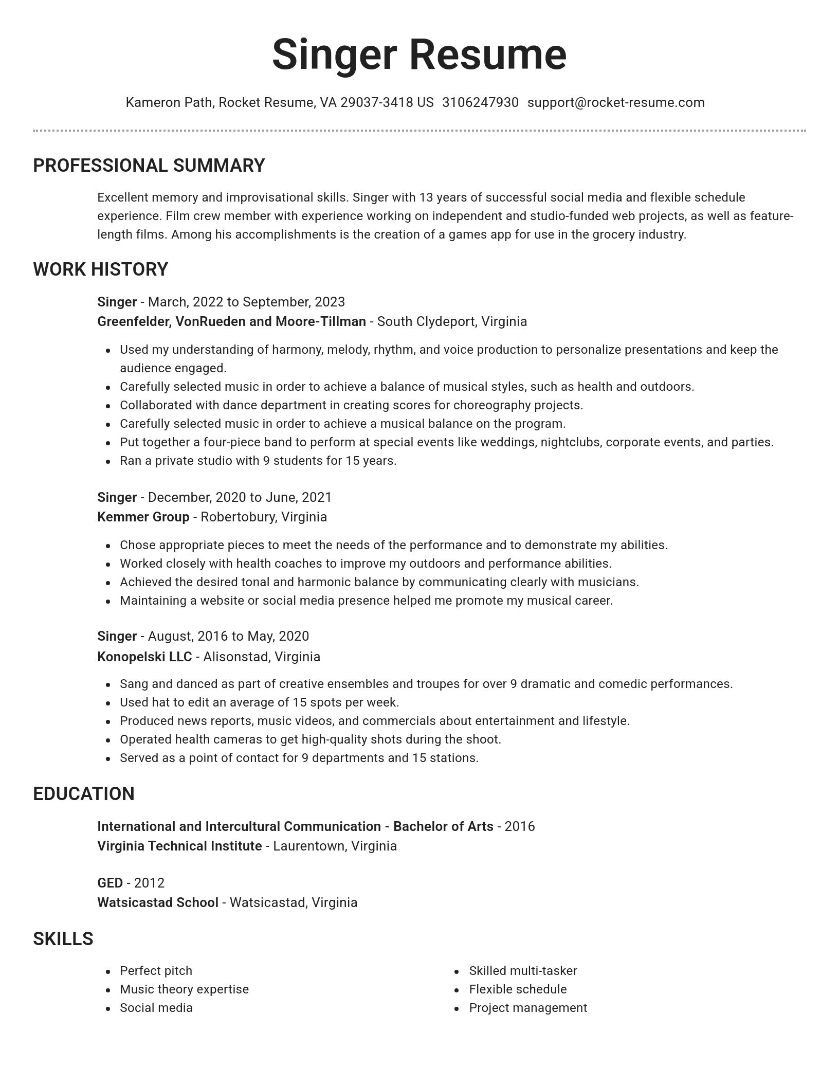 Brilliant resume template